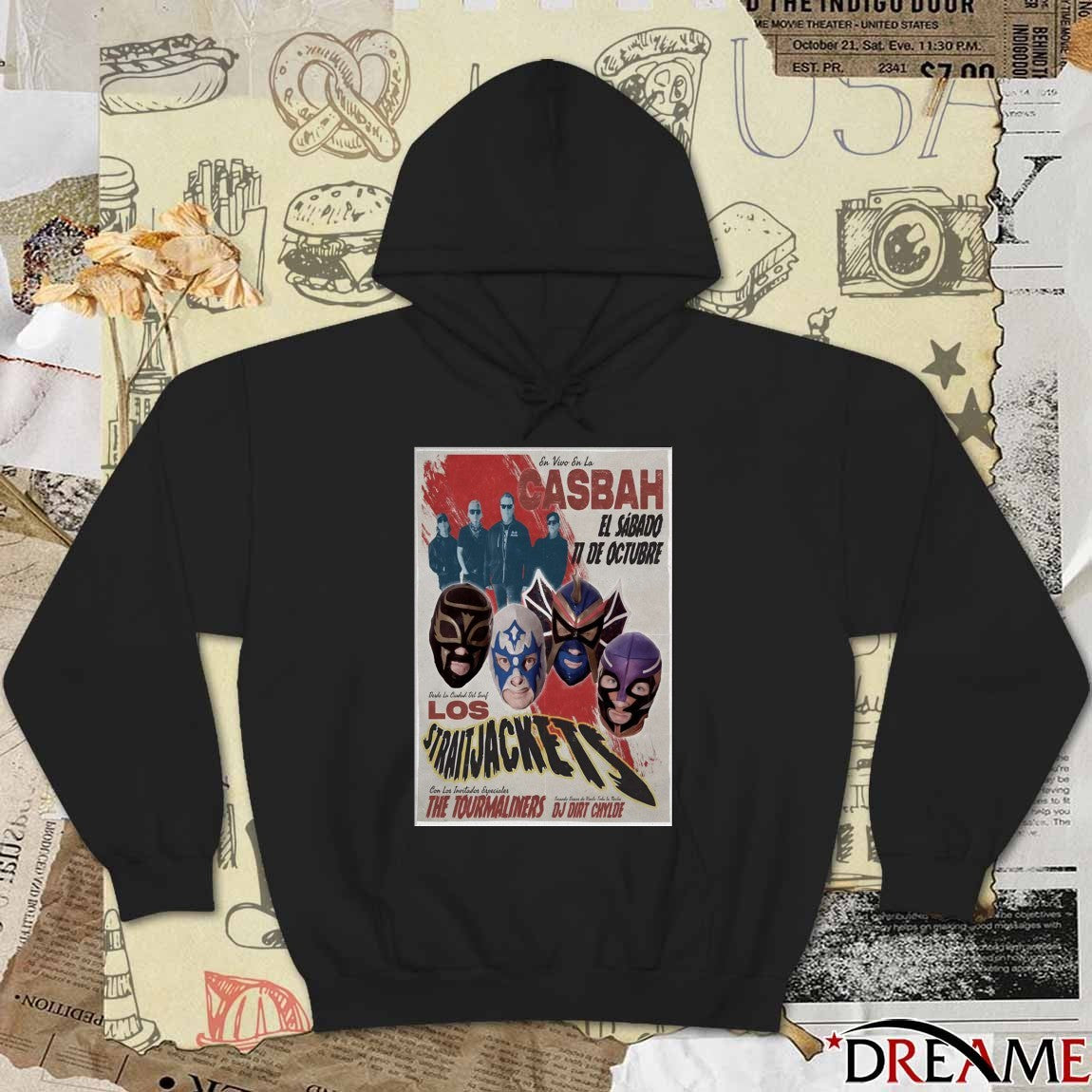 Poster Los Straitjackets With The Tourmaliners October 11 2025 Casbah In San Diego CA t–shirt