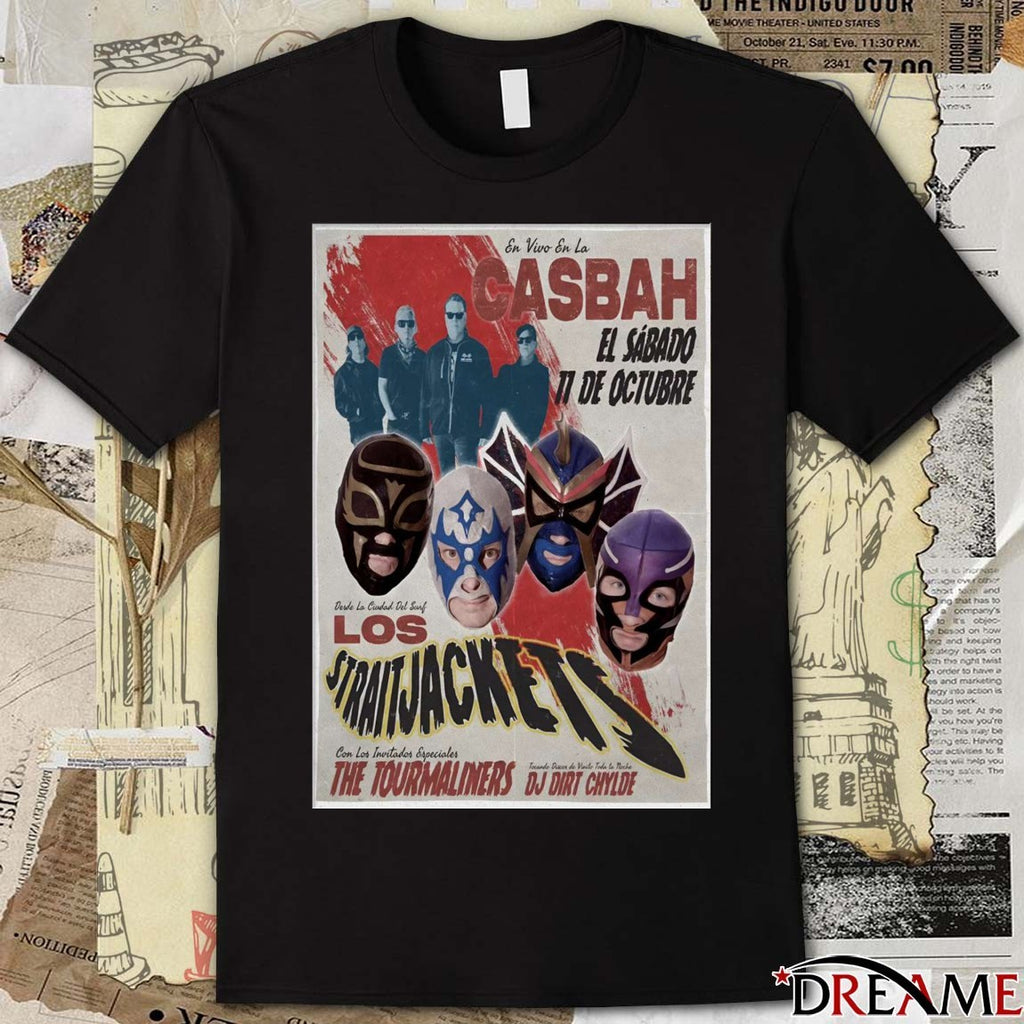 Poster Los Straitjackets With The Tourmaliners October 11 2025 Casbah In San Diego CA t–shirt