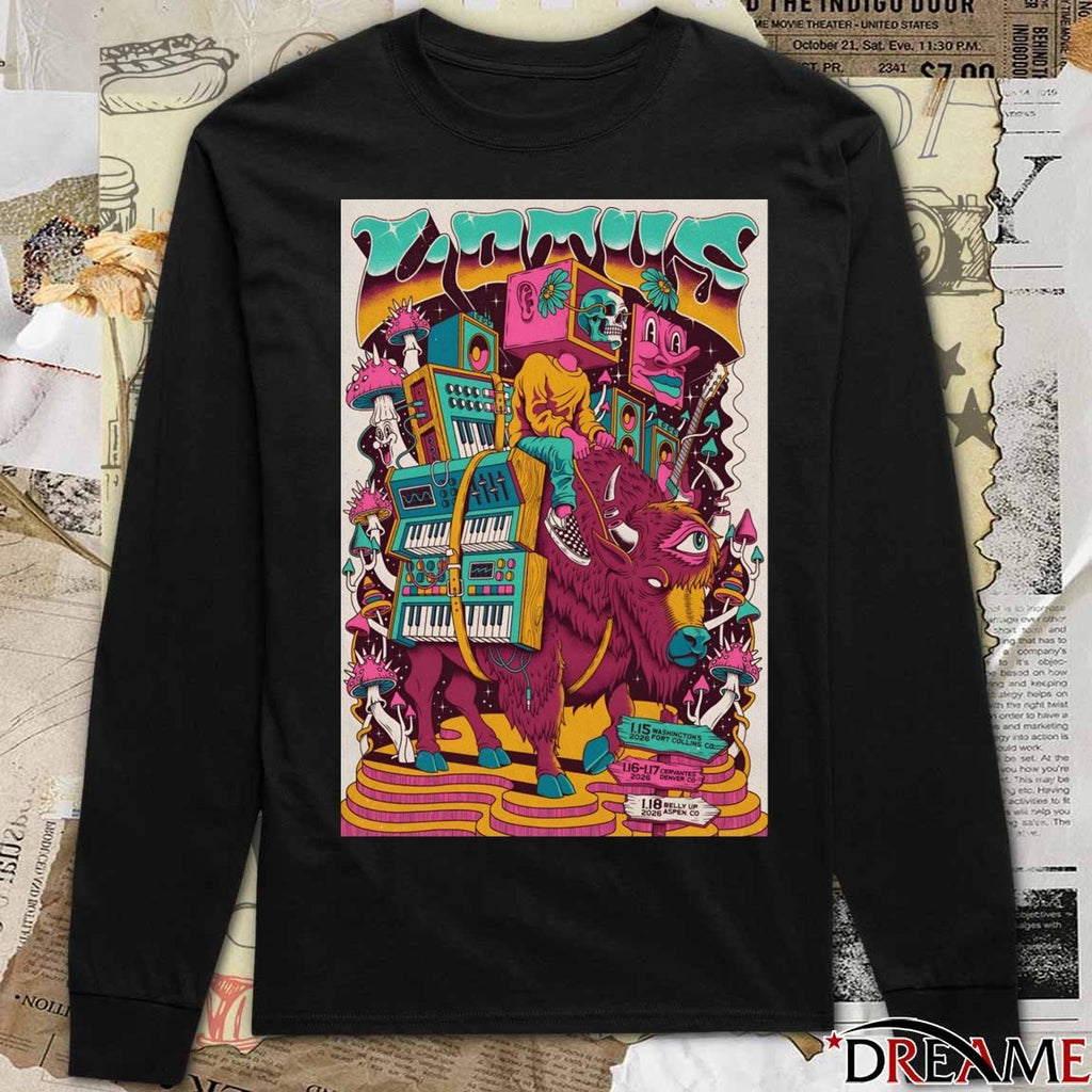 Poster Lotus January 15 2026 Washington’s in Fort Collins CO t-shirt