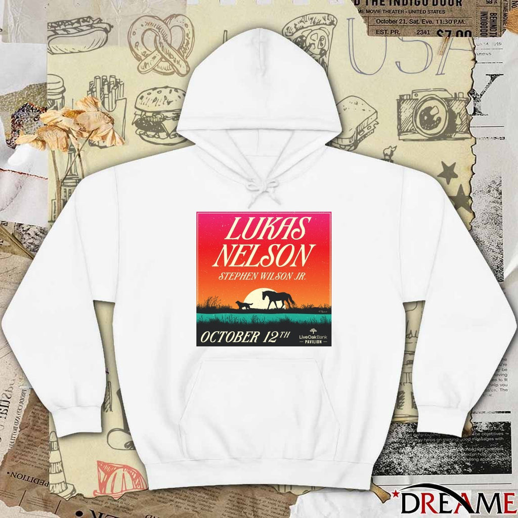 Poster Lukas Nelson Wilmington NC October 12 2025 Tour t-shirt