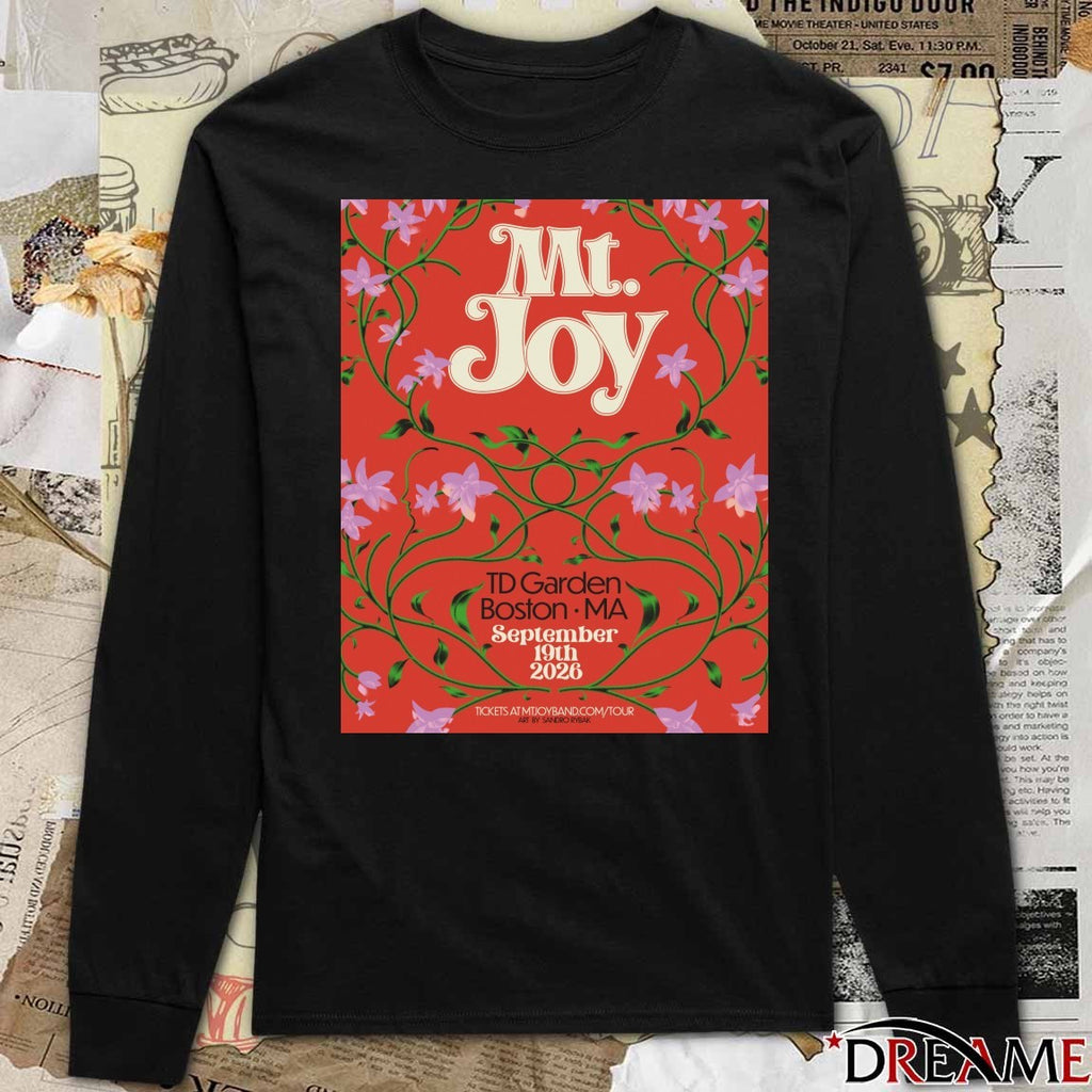 Poster MT. Joy TD Garden On September 19 2026 In Boston MA t-shirt