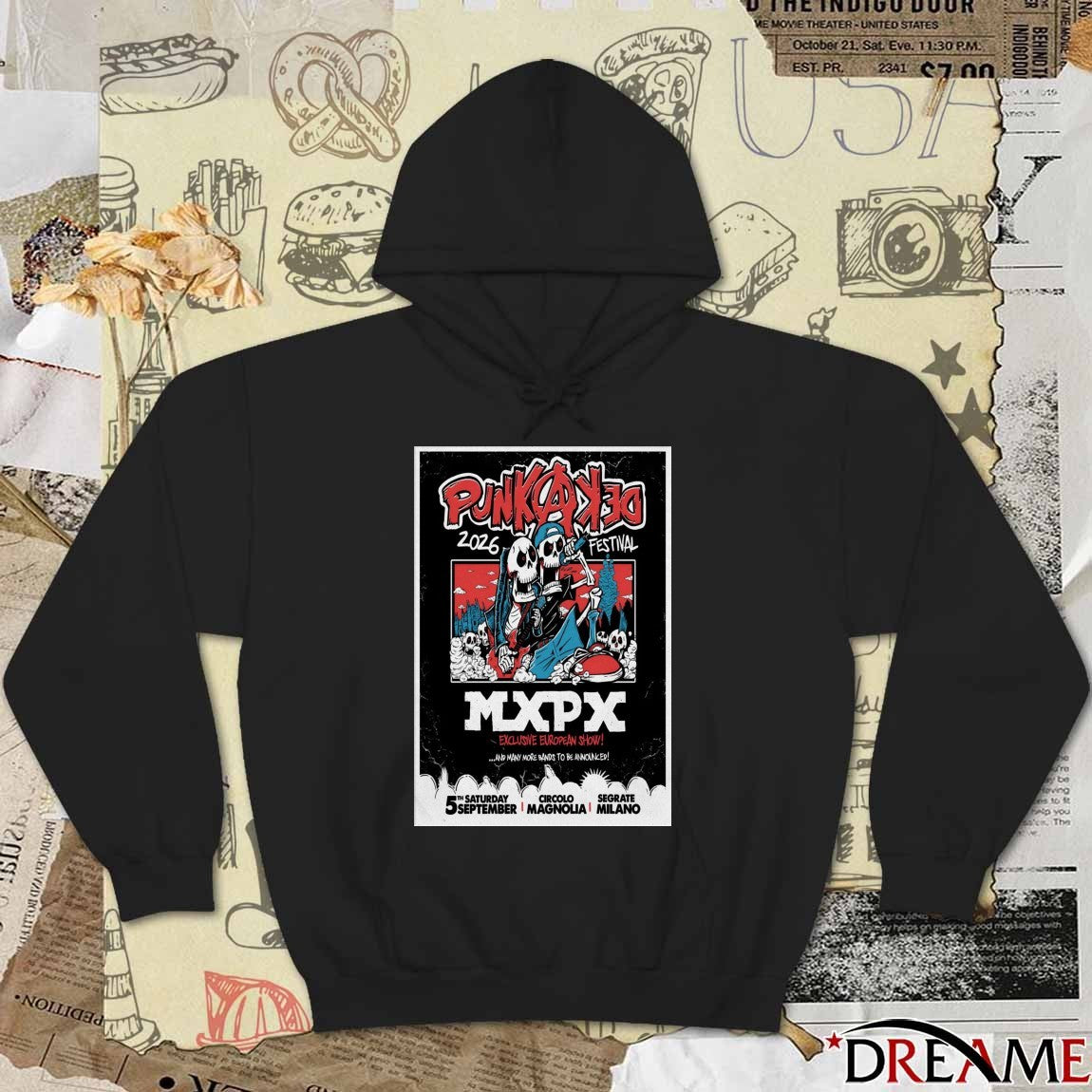Poster MXPX September 5 2026 Punkadeka Festival In Segrate Milano t-shirt