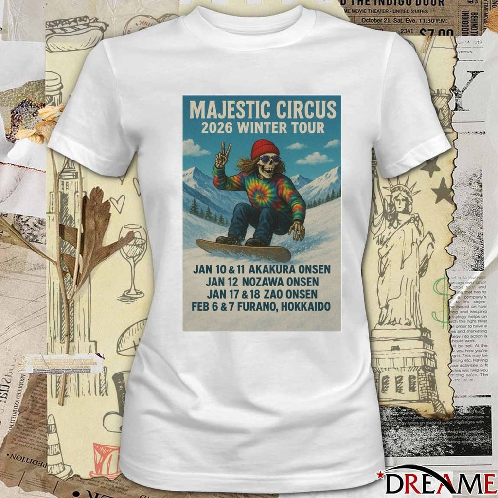 Poster Majestic Circus Winter Tour January – February 2026 t-shirt