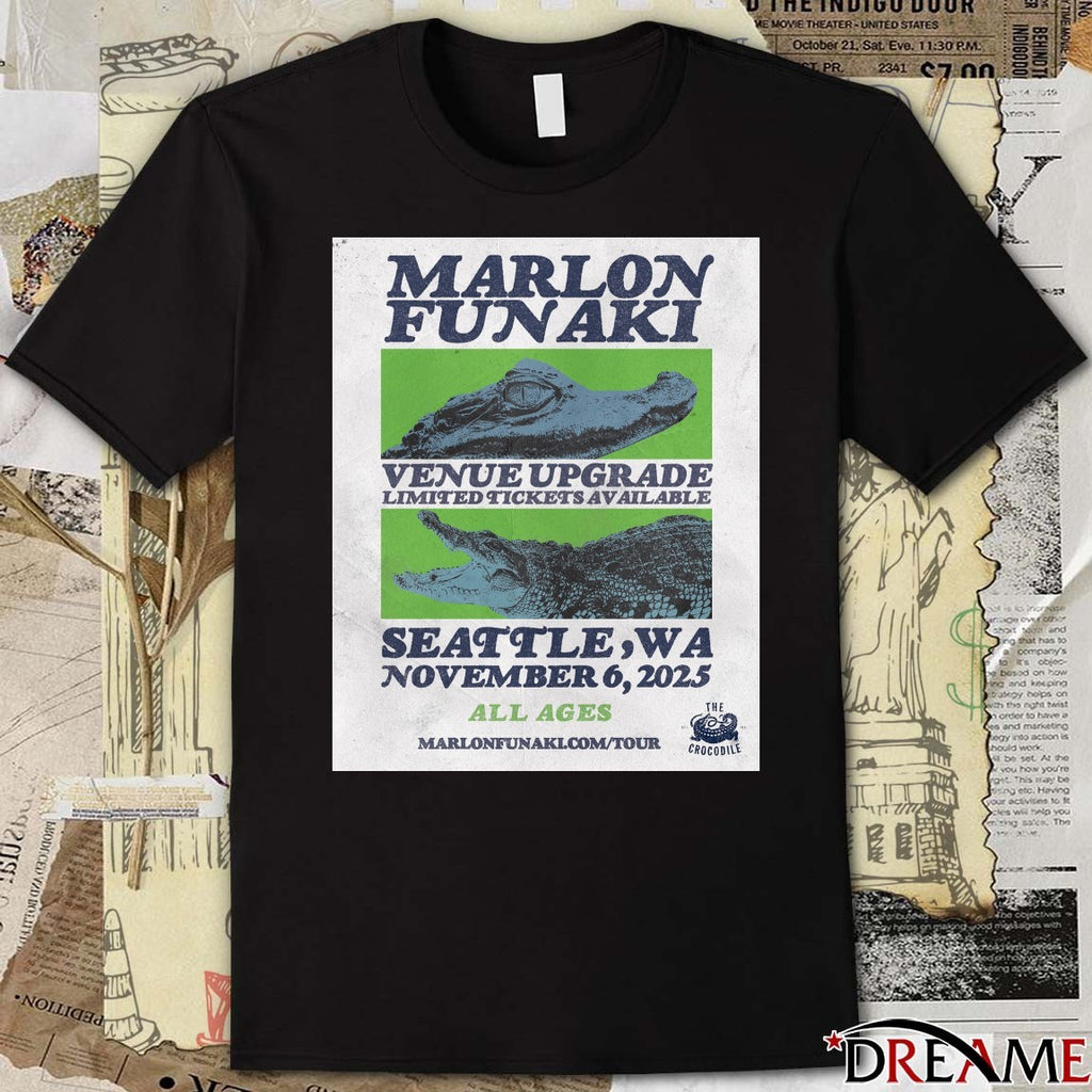 Poster Marlon Funaki November 6 2025 Seattle WA Madame Lou’s Show t-shirt