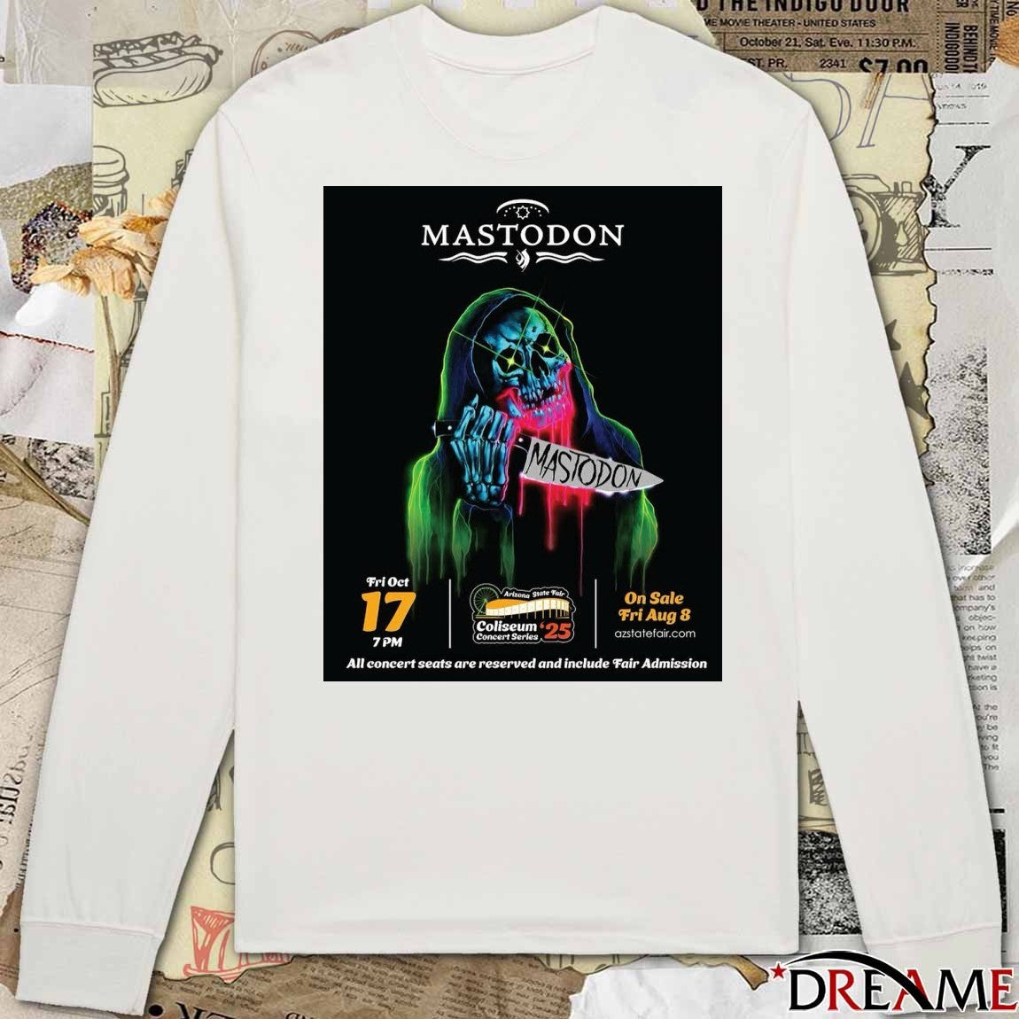 Poster Mastodon Tour The Arizona State Fairgrounds October 17 2025 t-shirt