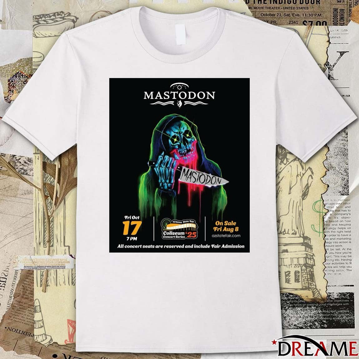 Poster Mastodon Tour The Arizona State Fairgrounds October 17 2025 t-shirt