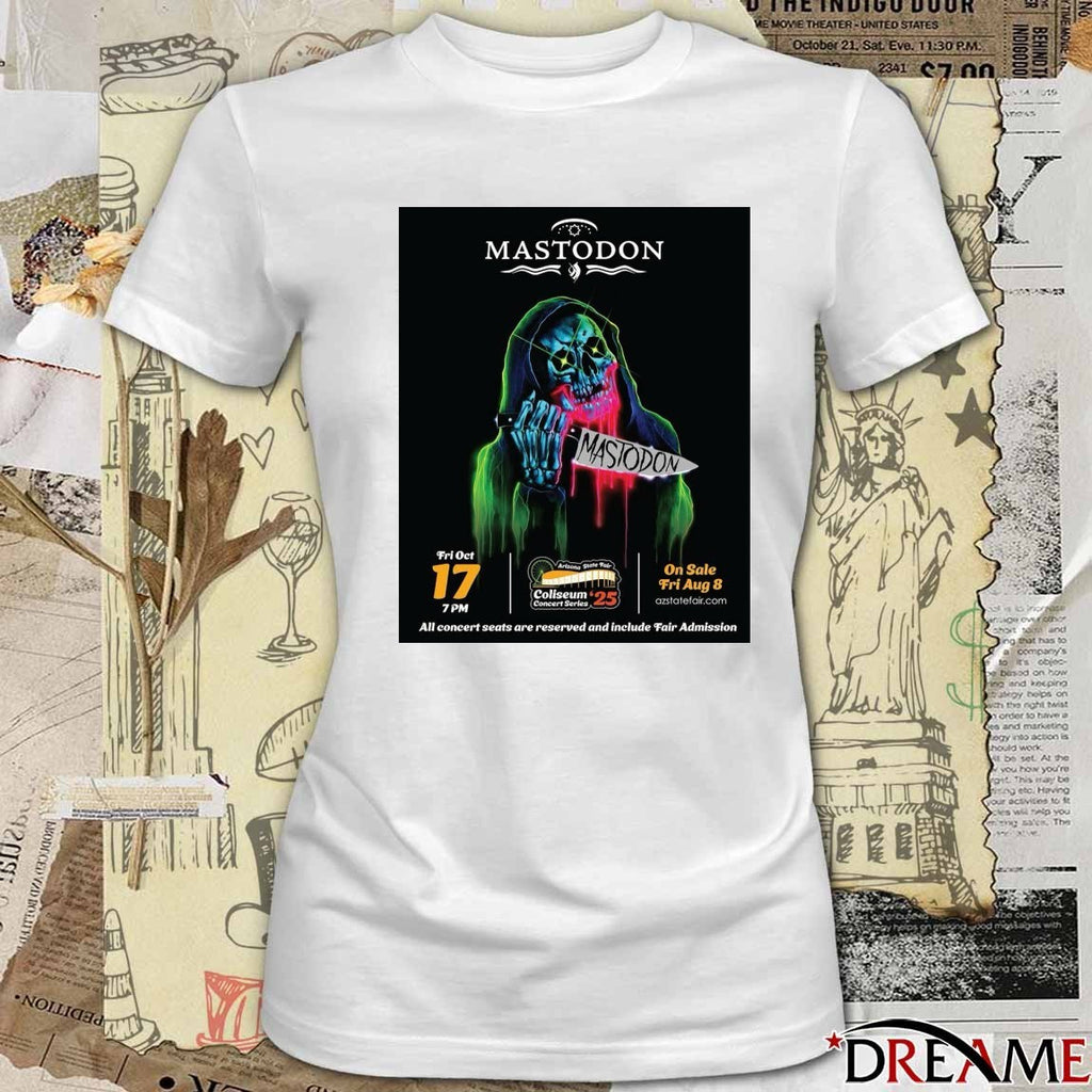 Poster Mastodon Tour The Arizona State Fairgrounds October 17 2025 t-shirt
