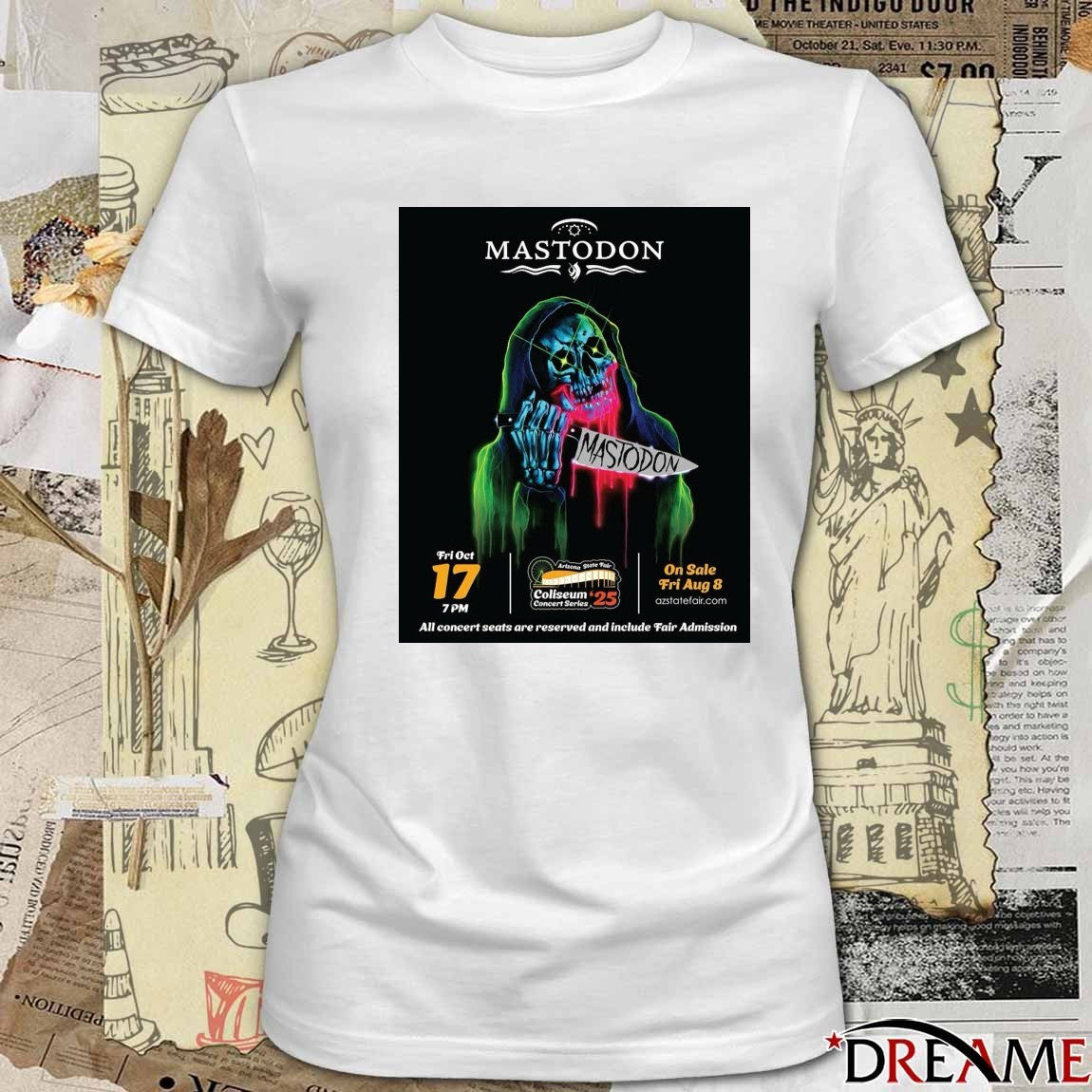 Poster Mastodon Tour The Arizona State Fairgrounds October 17 2025 t-shirt