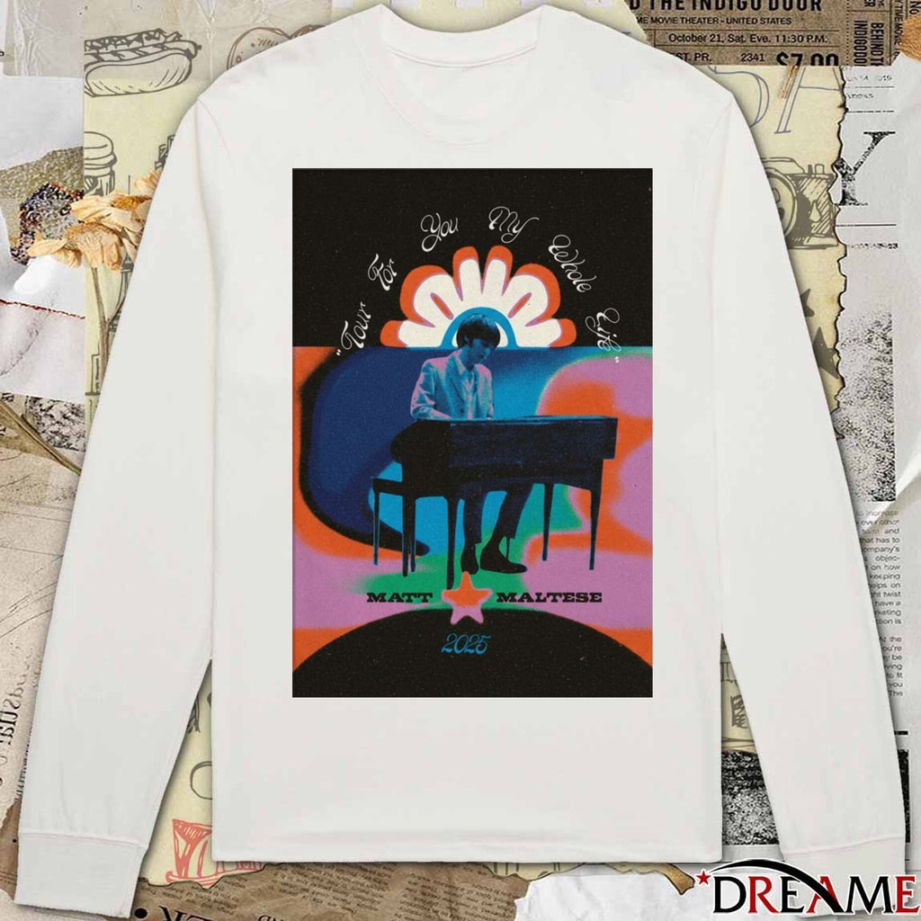 Poster Matt Maltese Tour 2025 Tour For You My Whole Life t-shirt