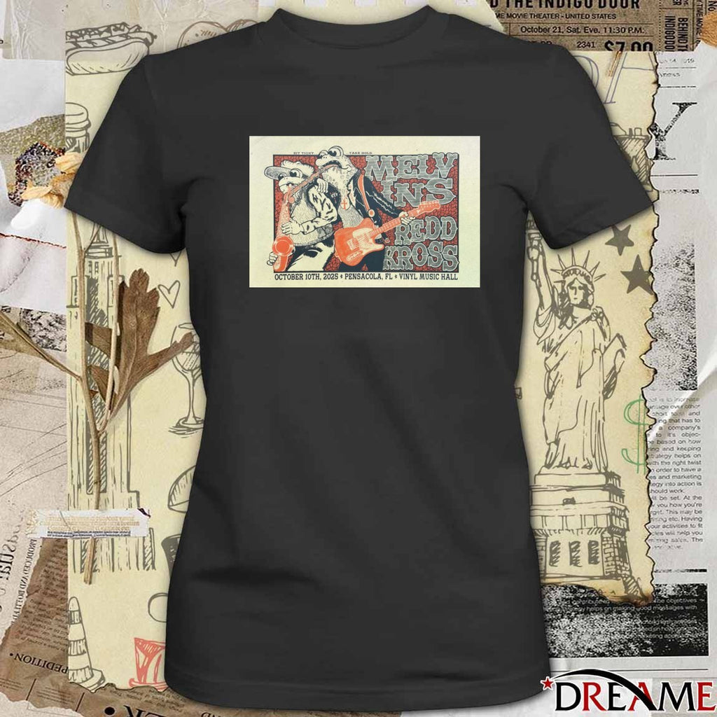 Poster Melvins And Redd Kross October 10th 2025 Pensacola FL Vinyl Music Hall Shows t-shirt
