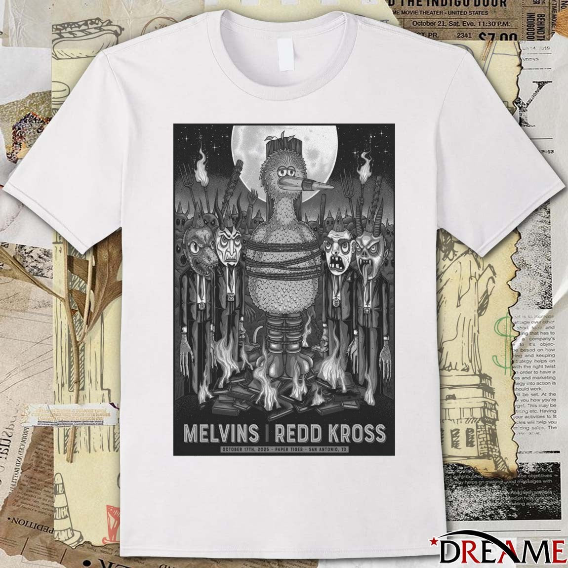 Poster Melvins And Redd Kross October 17 2025 Paper Tiger San Antonio Tour t-shirt