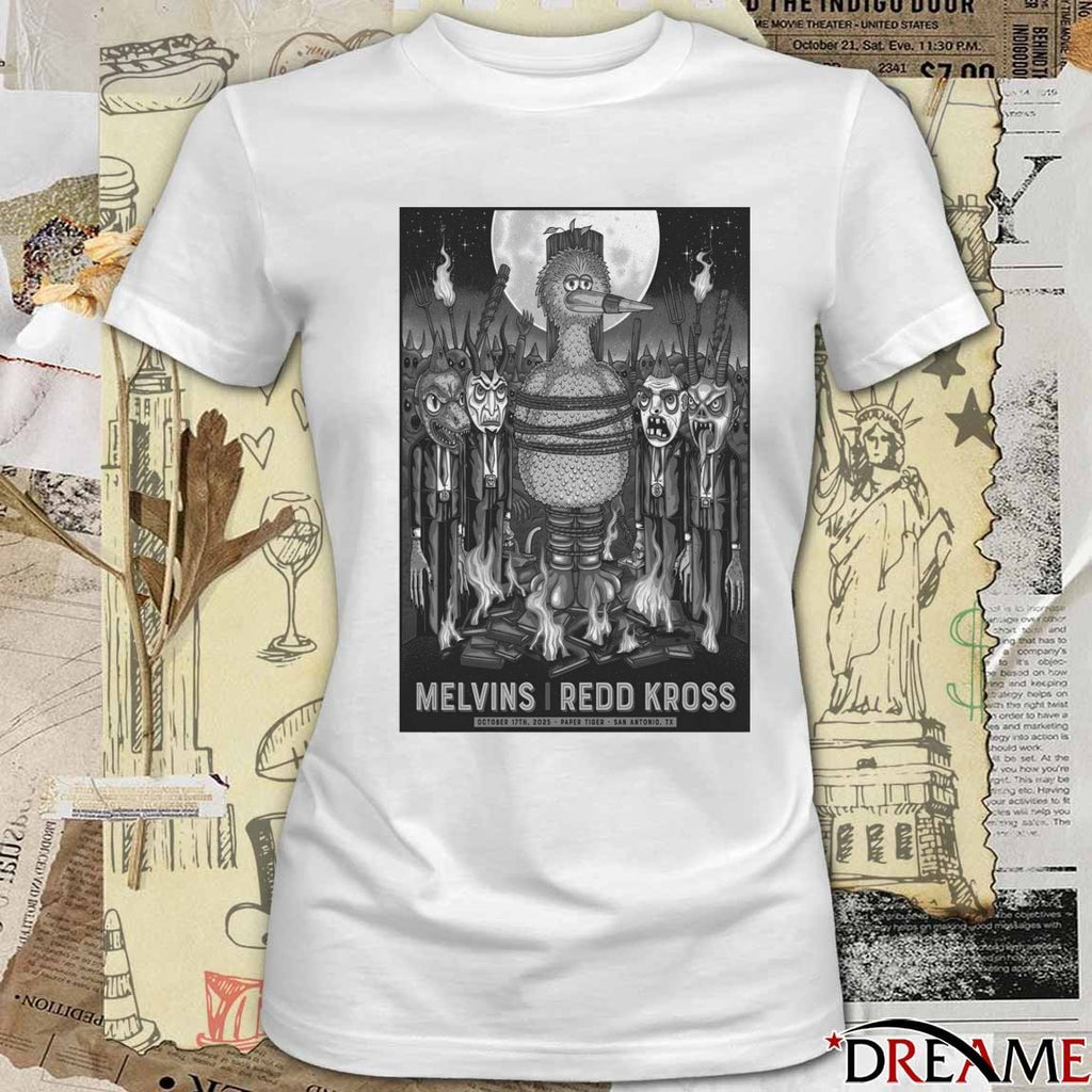 Poster Melvins And Redd Kross October 17 2025 Paper Tiger San Antonio Tour t-shirt