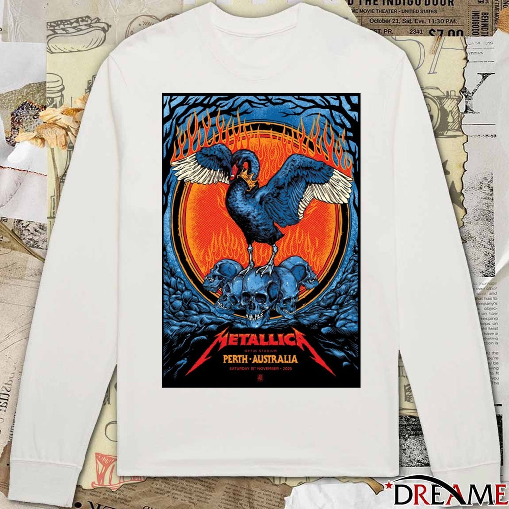 Poster Metallica Perth Australia Burswood WA Optus Stadium November 1 2025 t-shirt