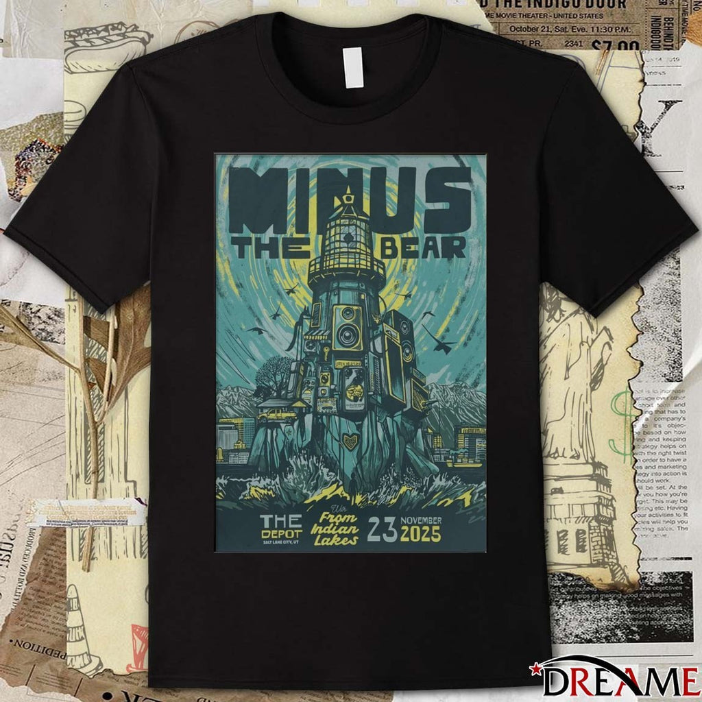 Poster Minus The Bear 2025 The Depot Salt Lake City Tour On November 23 t-shirt