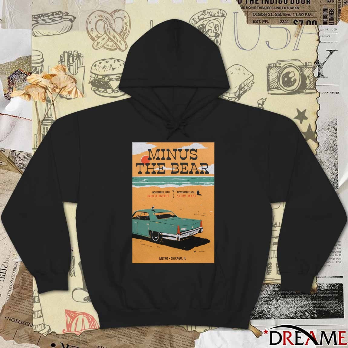 Poster Minus The Bear November 15-16 2025 Metro Chicago IL Tour t-shirt
