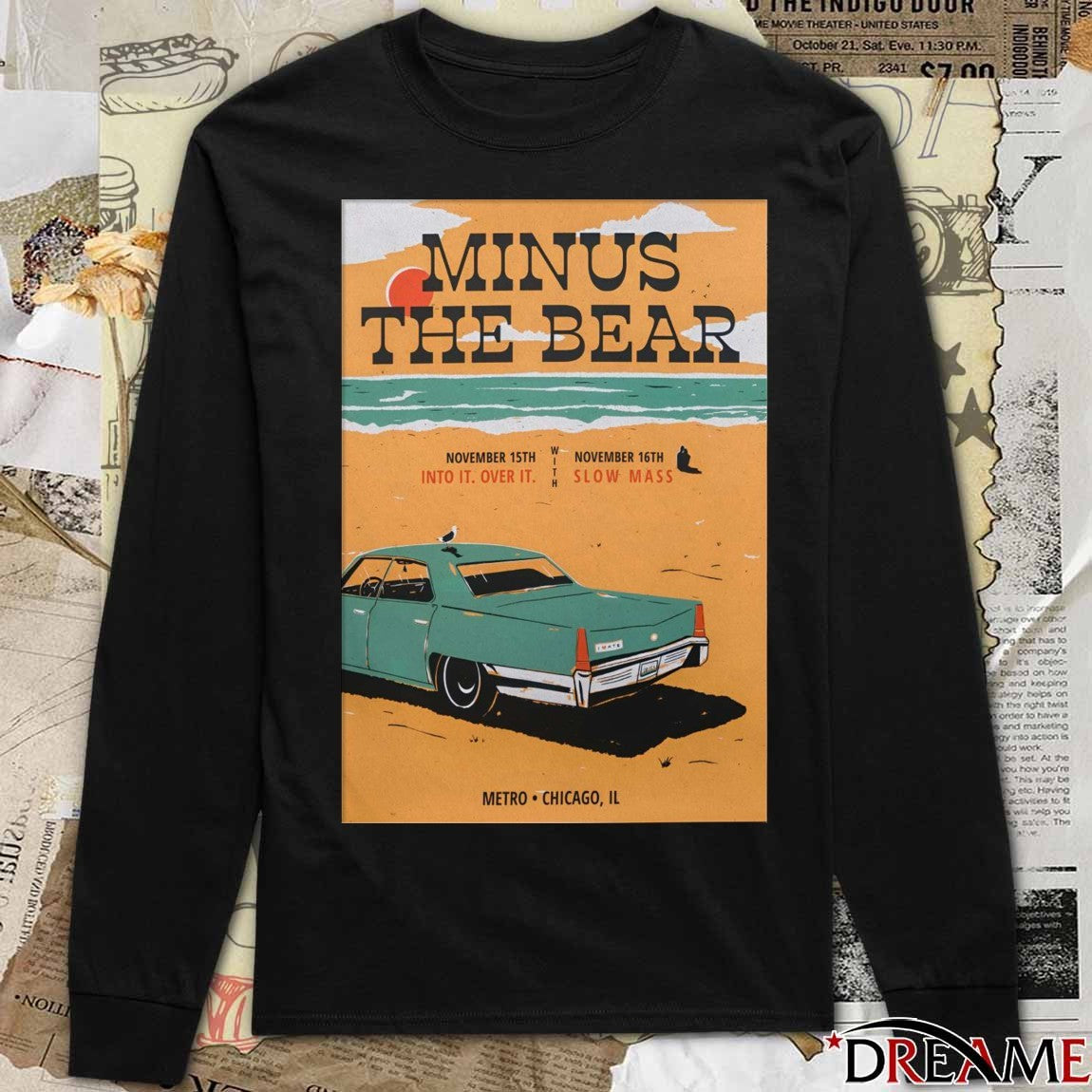 Poster Minus The Bear November 15-16 2025 Metro Chicago IL Tour t-shirt