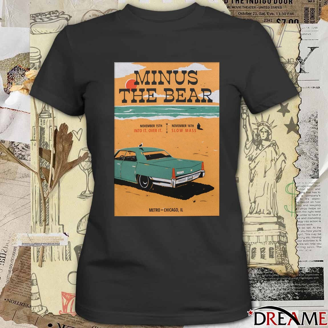 Poster Minus The Bear November 15-16 2025 Metro Chicago IL Tour t-shirt