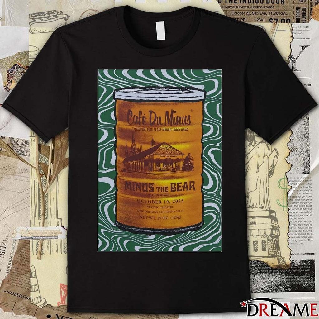 Poster Minus The Bear October 19 2025 Civic Theatre in New Orleans LA t-shirt
