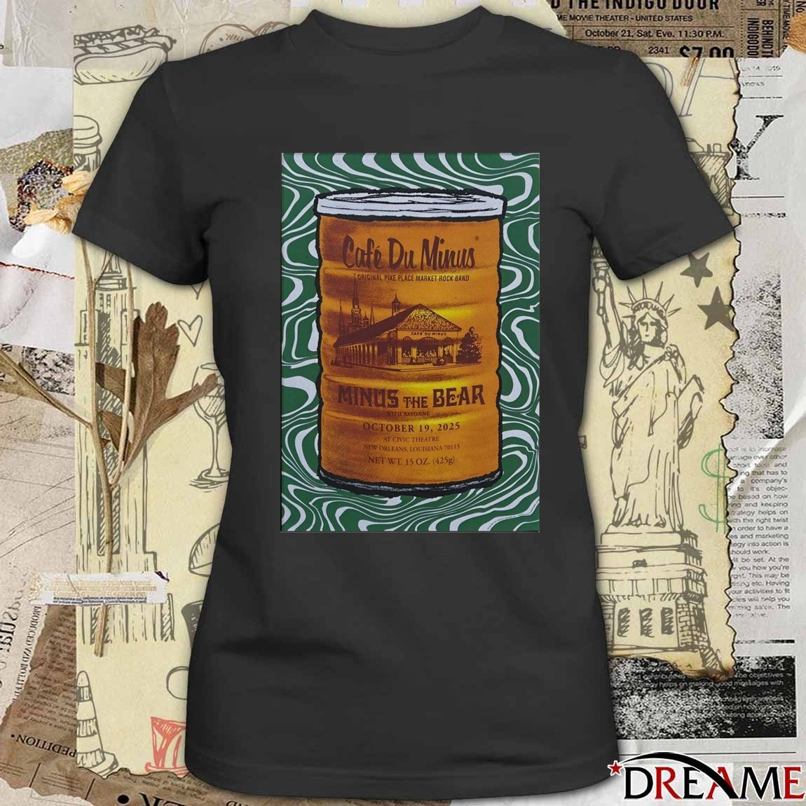 Poster Minus The Bear October 19 2025 Civic Theatre in New Orleans LA t-shirt
