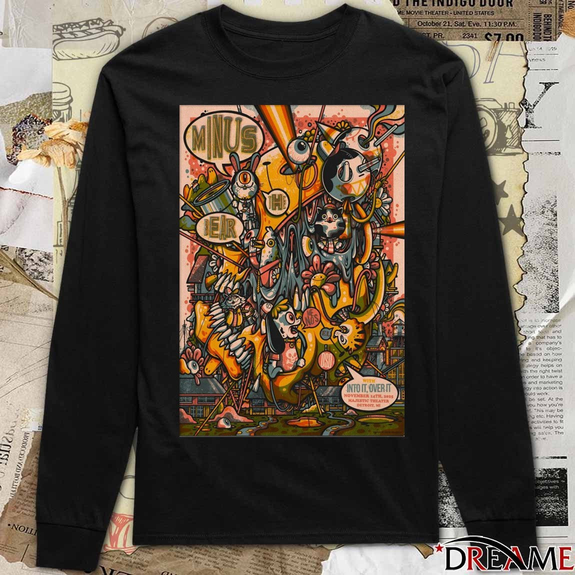 Poster Minus The Bear The Majestic Theatre in Detroit MI November 14 2025 t-shirt