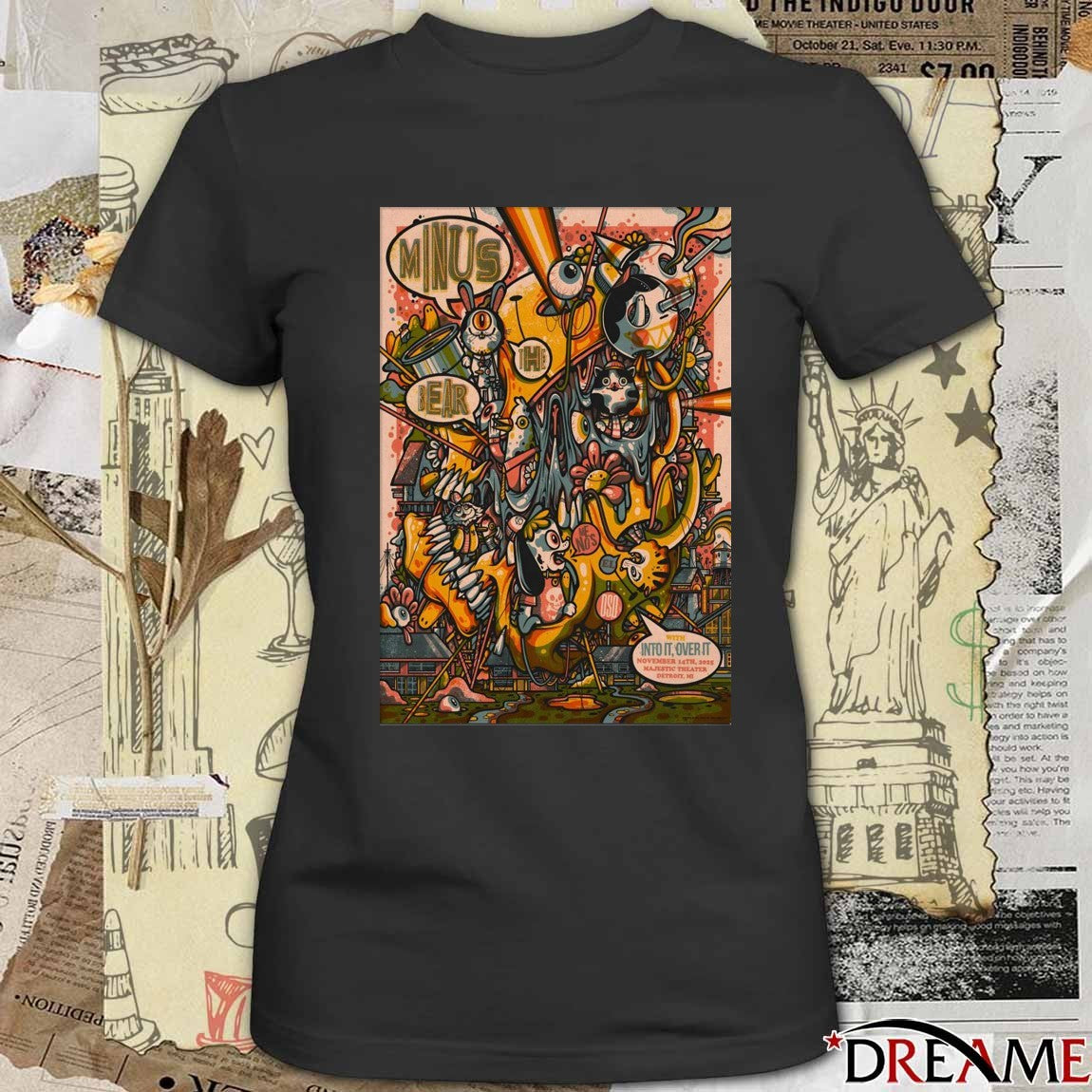 Poster Minus The Bear The Majestic Theatre in Detroit MI November 14 2025 t-shirt