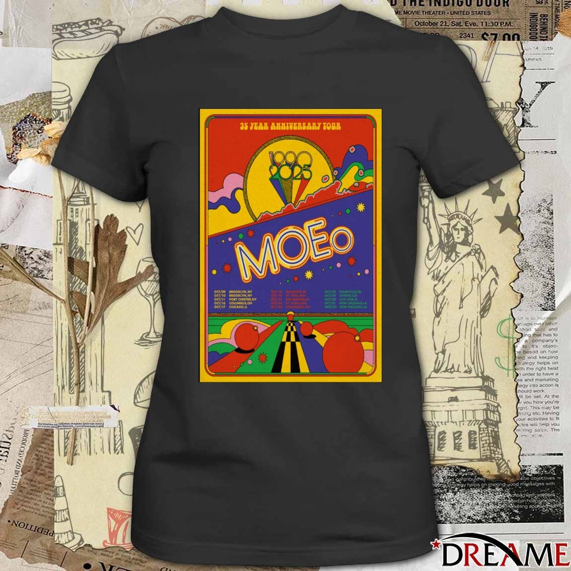 Poster Moe. 35th Anniversary Tour October 09 -31, November 01 2025 t-shirt
