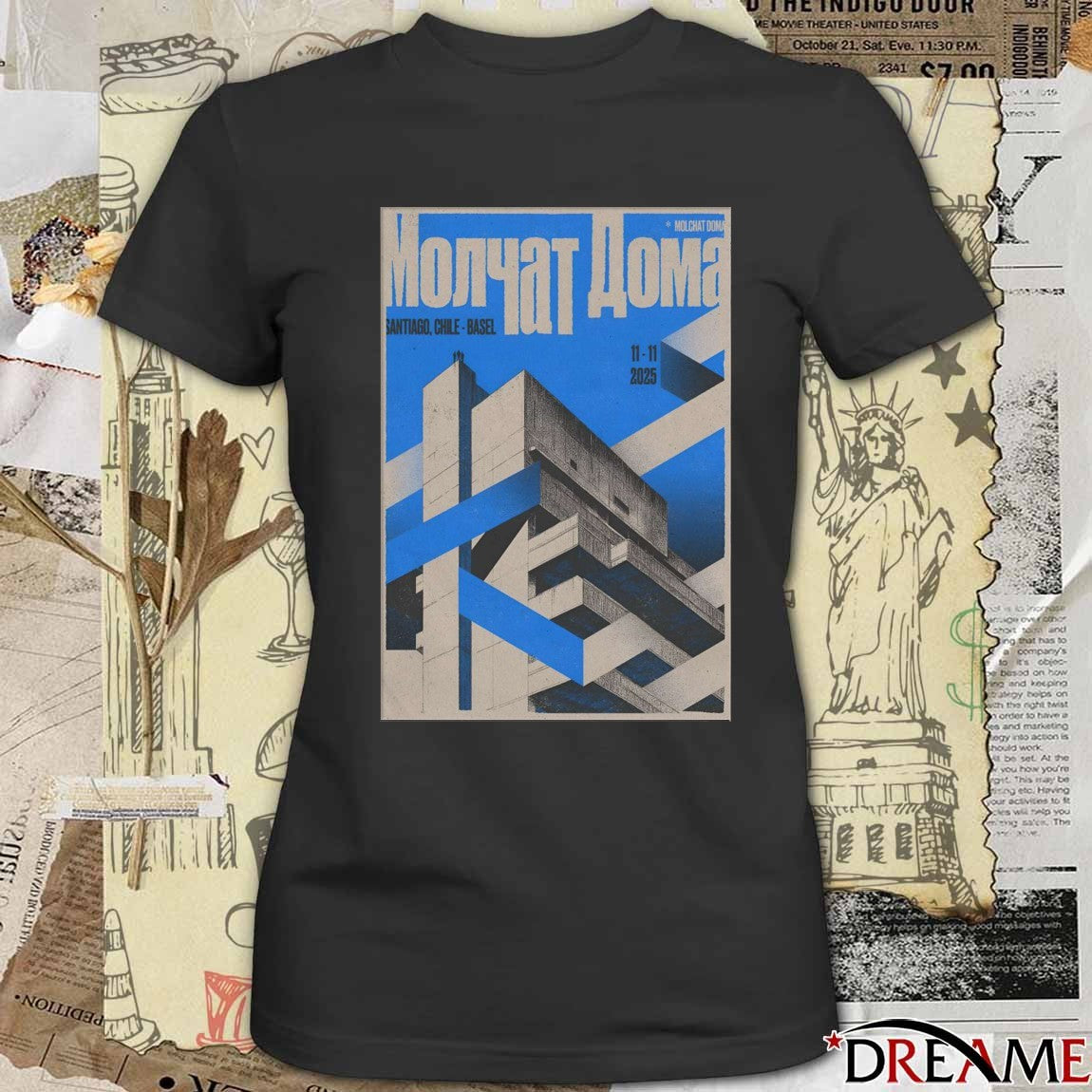 Poster Molchat Doma November 11 2025 Basel Venue in Santiago Chile t-shirt