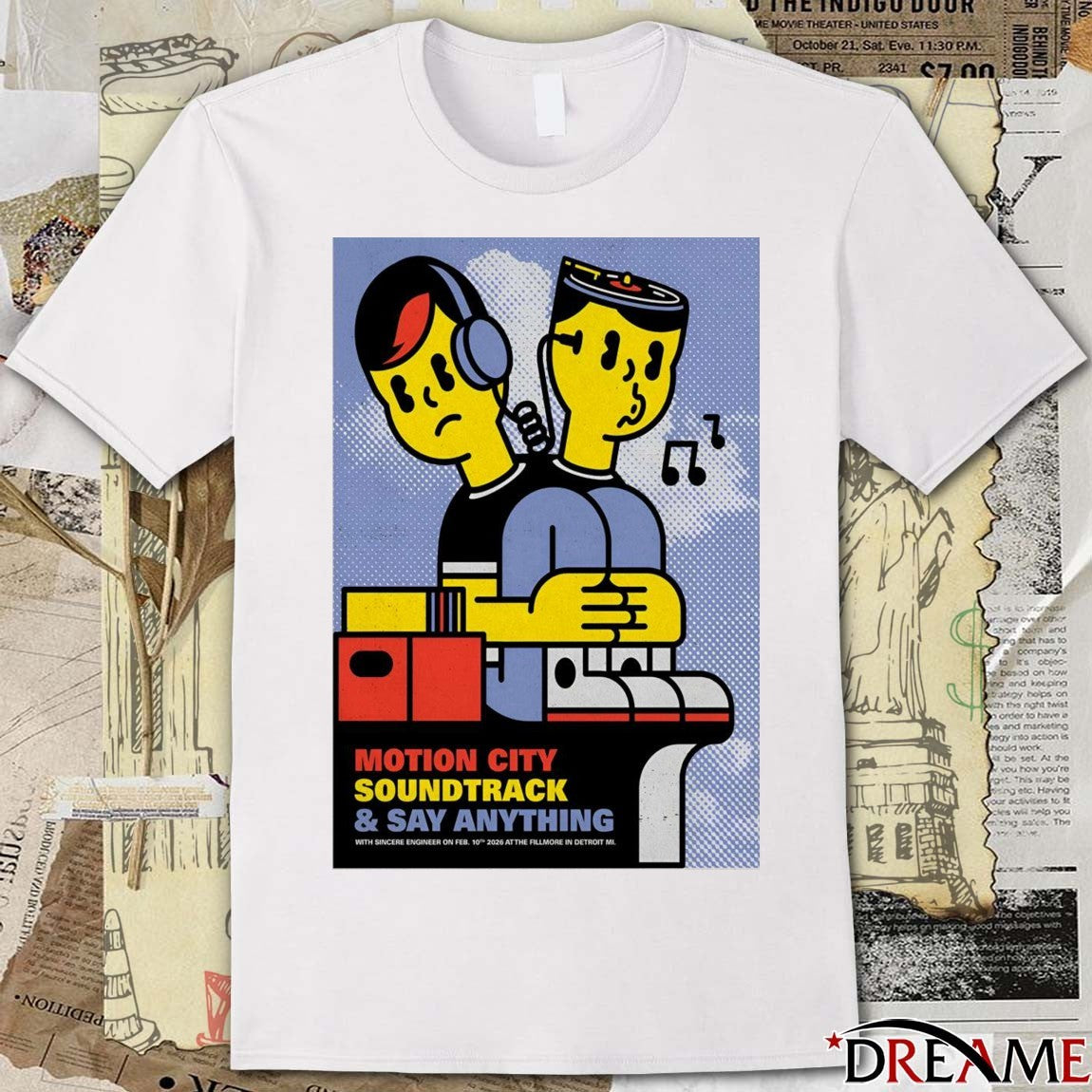 Poster Motion City Soundtrack And Say Anything Tour Detroit MI February 10 2026 t-shirt
