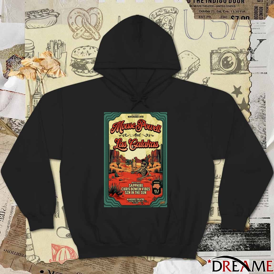Poster Mouse Powell And Las Calakas At Marquee Theatre On November 29 2025 t-shirt