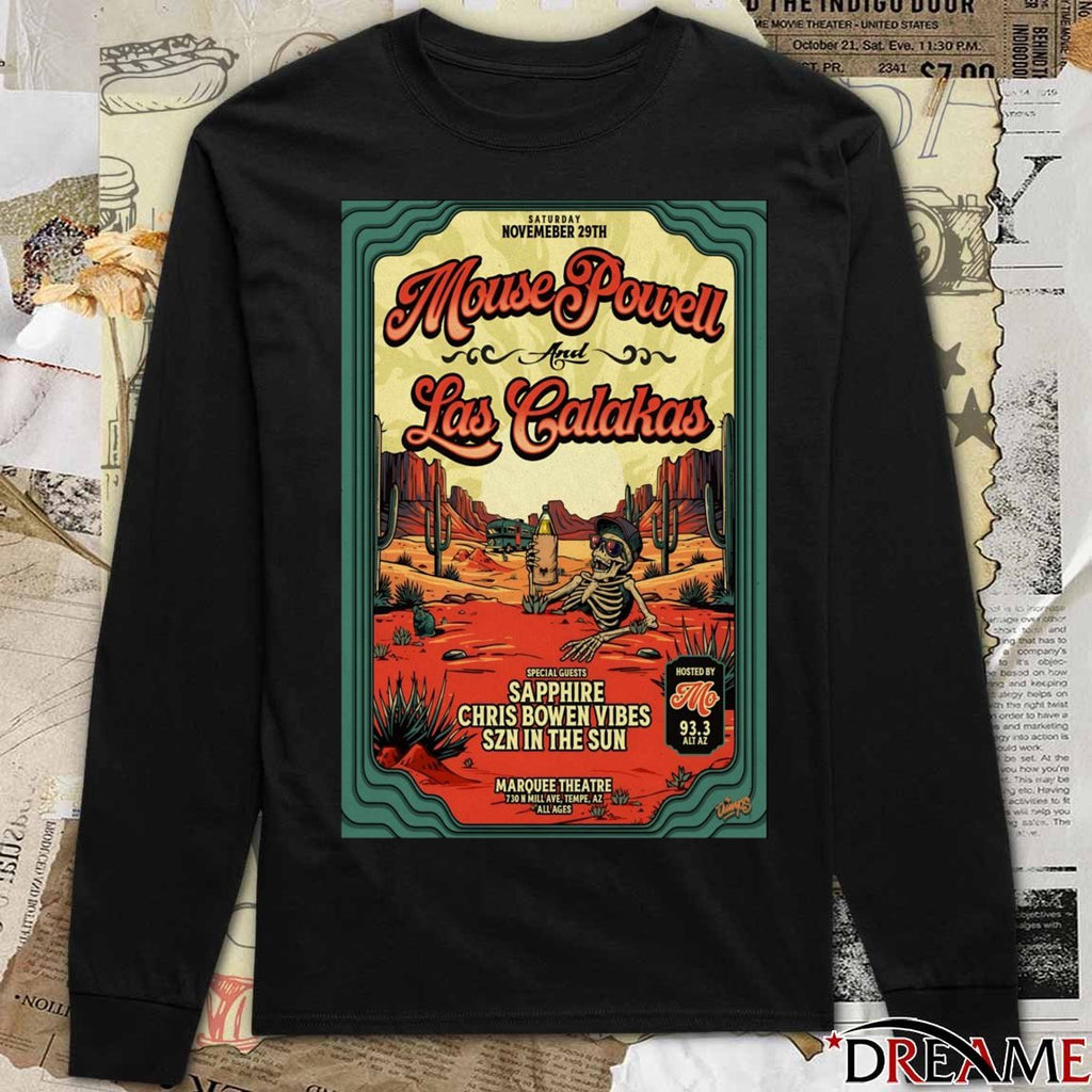 Poster Mouse Powell And Las Calakas At Marquee Theatre On November 29 2025 t-shirt