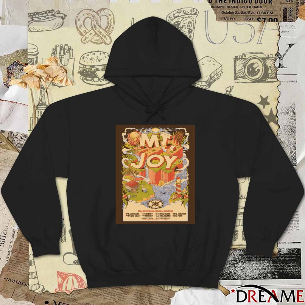 Poster Mt. Joy Tour 2026 Australia and New Zealand February 5 – 15 2026 t-shirt