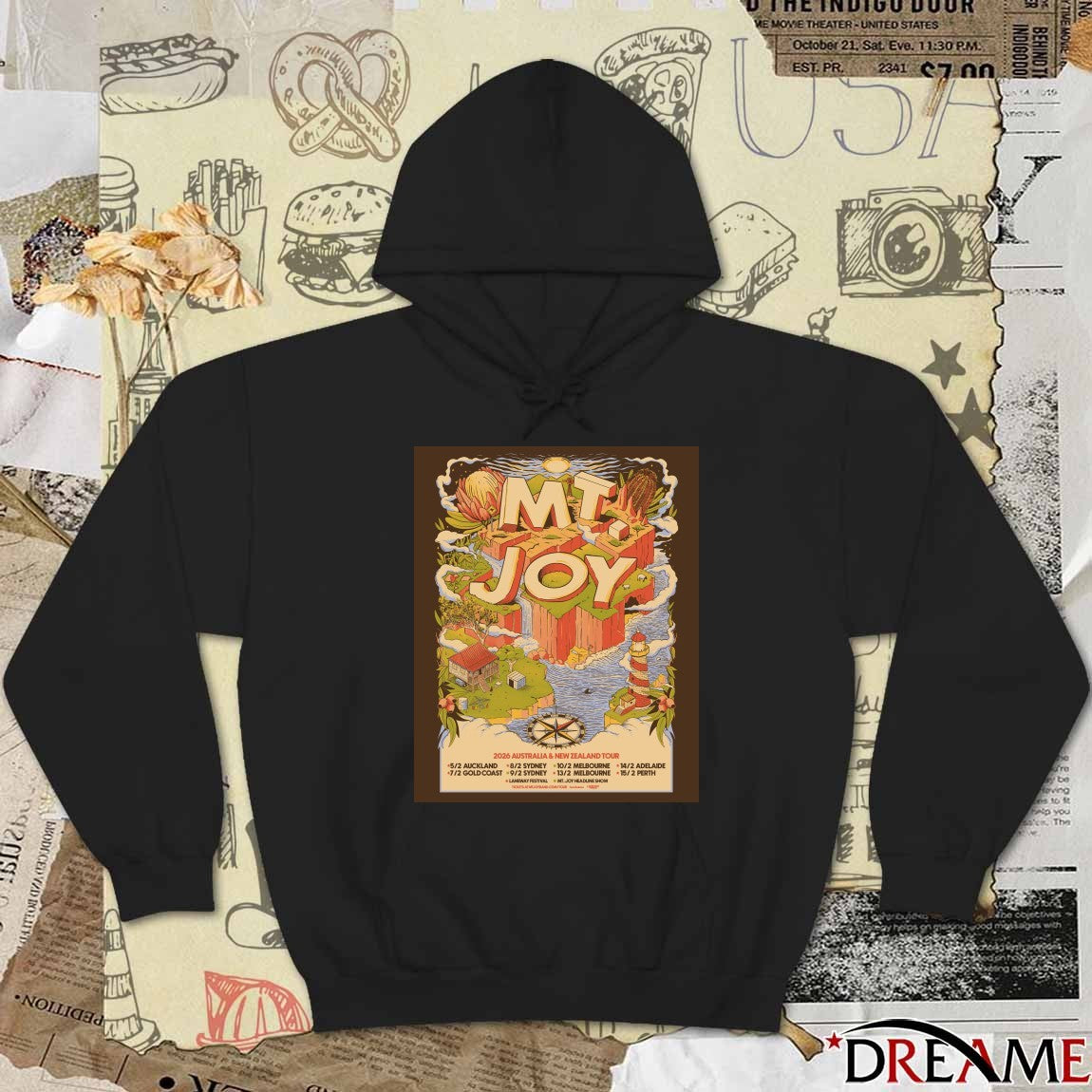 Poster Mt. Joy Tour 2026 Australia and New Zealand February 5 – 15 2026 t-shirt
