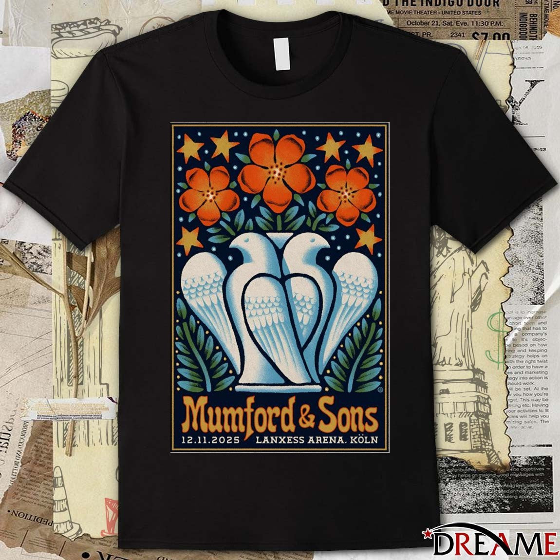 Poster Mumford And Sons Lanxess Arena Köln Germany November 12 2025 t-shirt