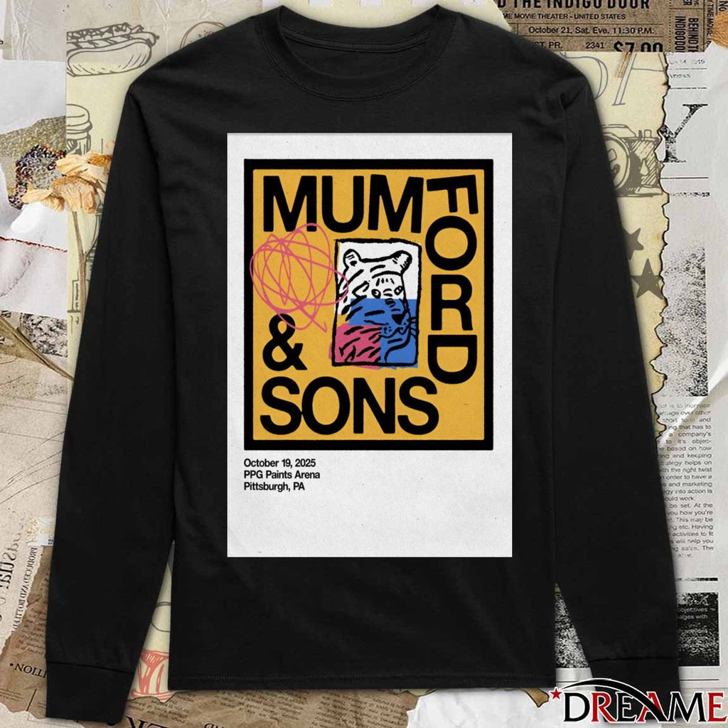 Poster Mumford And Sons October 19 2025 PPG Paints Arena Pittsburgh Event t-shirt