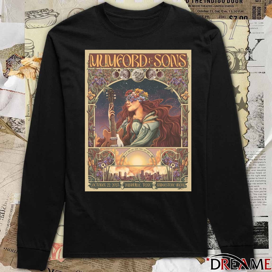 Poster Mumford And Sons October 22 2025 In Nashville TN Bridgestone Arena t-shirt