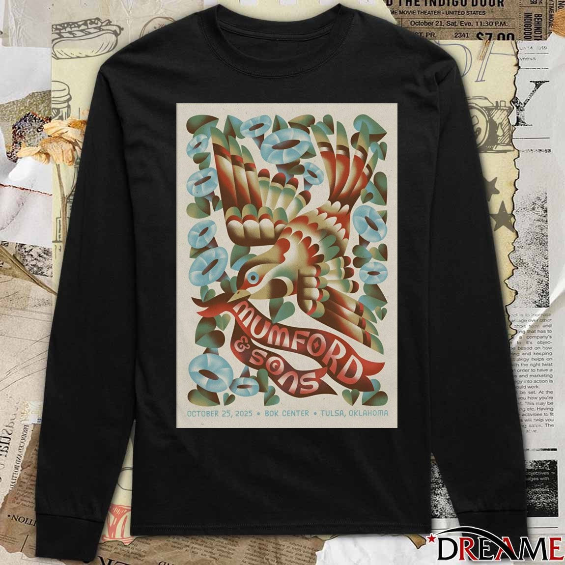 Poster Mumford And Sons October 25 2025 BOK Center Tulsa Oklahoma Shows t-shirt