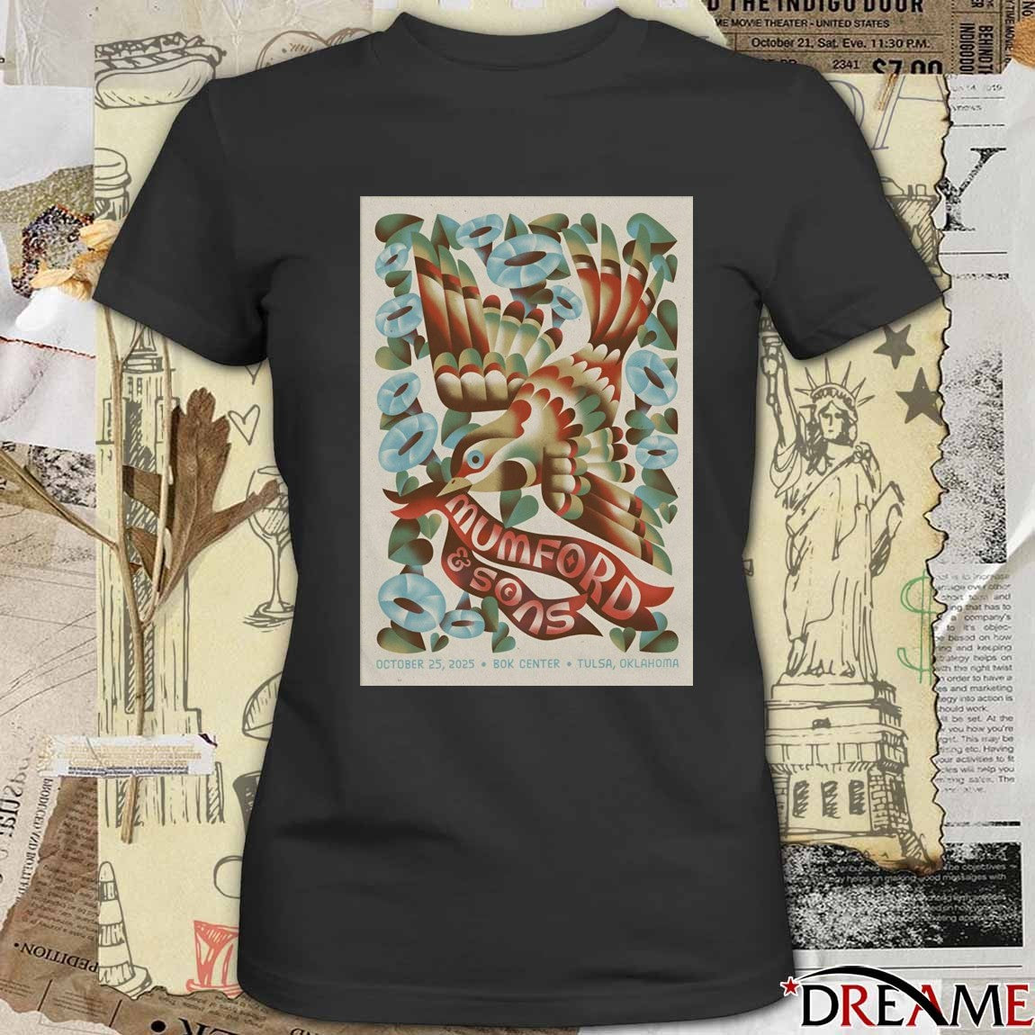 Poster Mumford And Sons October 25 2025 BOK Center Tulsa Oklahoma Shows t-shirt