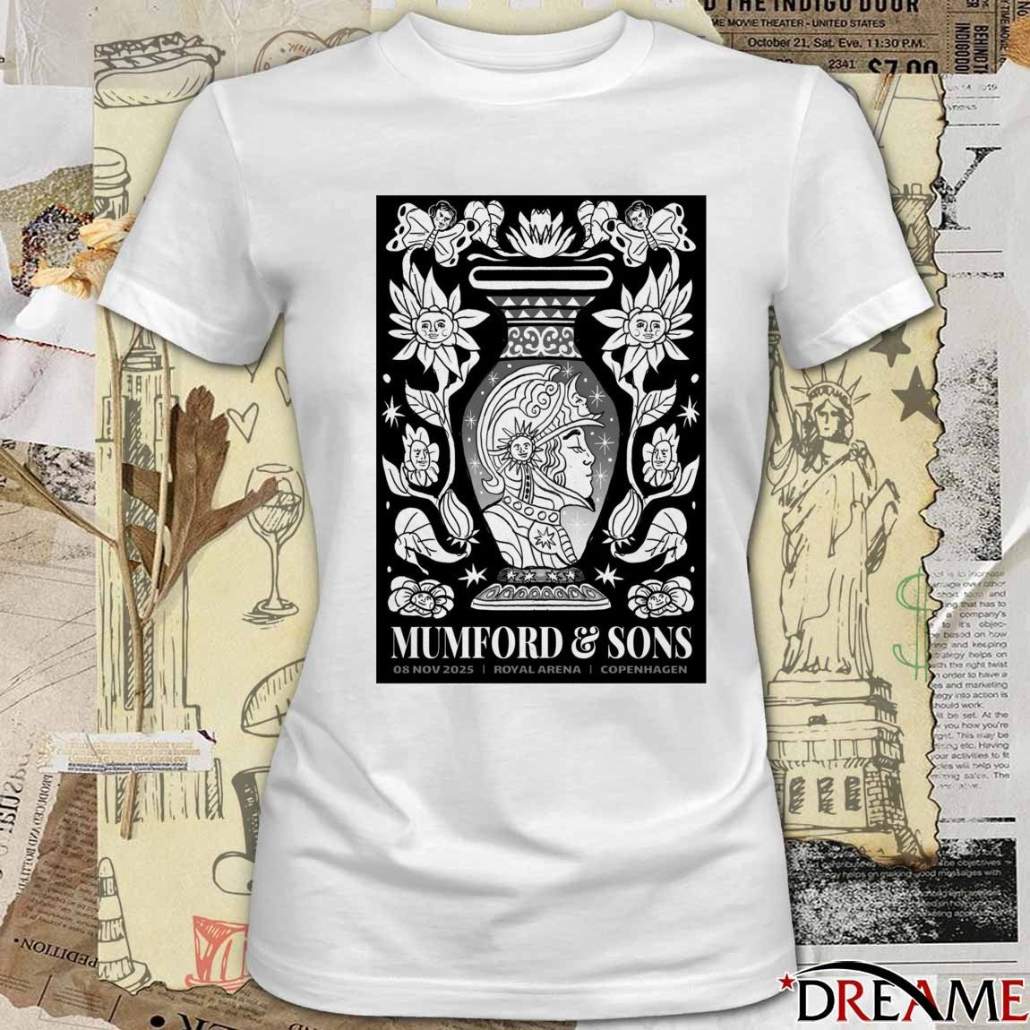 Poster Mumford And Sons Royal Arena In Copenhagen Denmark On November 8 2025 t-shirt