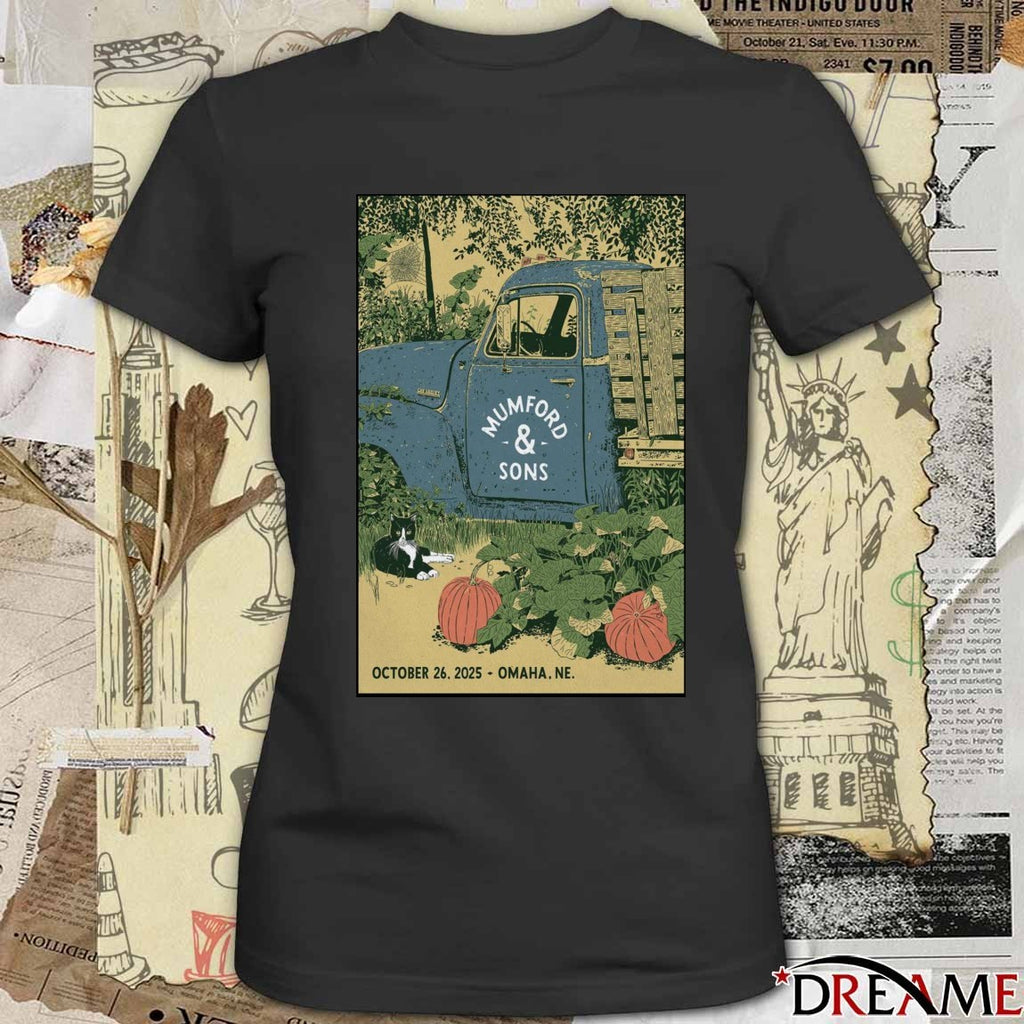 Poster Mumford & Sons Show Omaha, NE October 26 2025 t-shirt