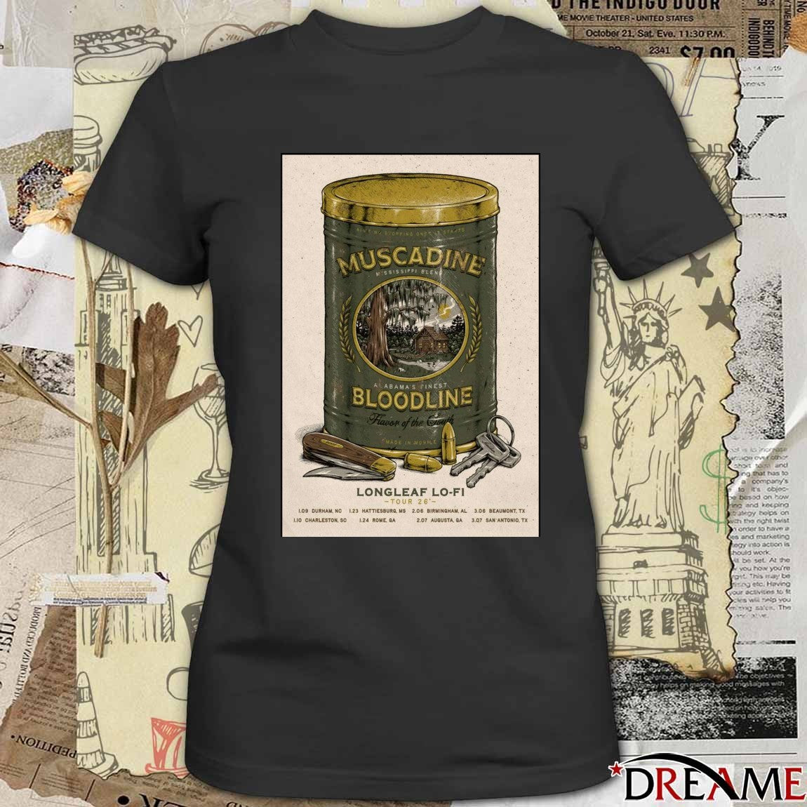 Poster Muscadine Alabama’s Finest Bloodline Longleaf Lo-Fi 2026 Shows t-shirt