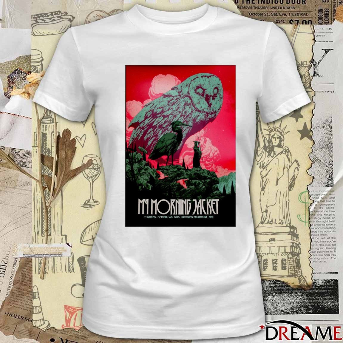 Poster My Morning Jacket October 16 2025 Brooklyn Paramount Theater in Brooklyn NY t-shirt