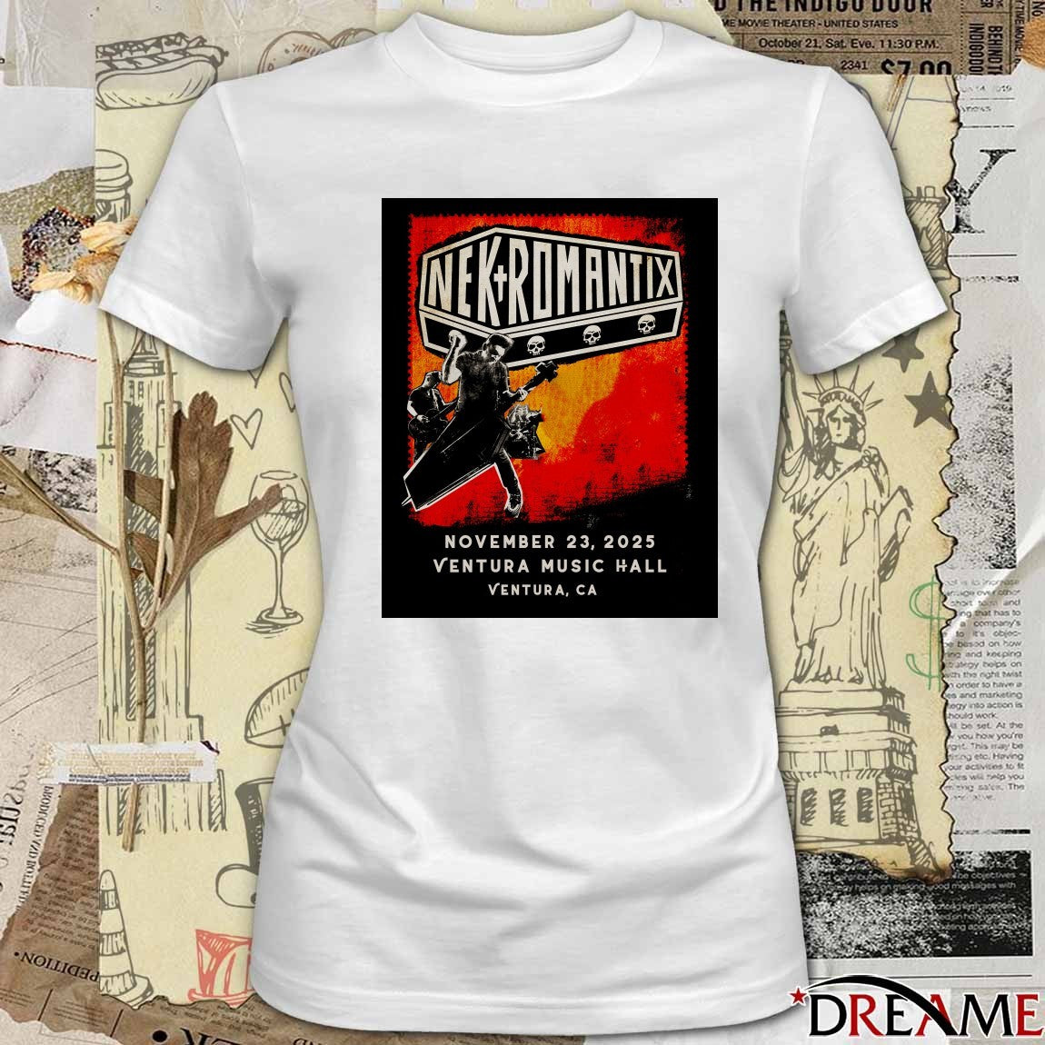 Poster Nekromantix Tour Ventura Music Hall Ventura CA On November 23 2025 t-shirt