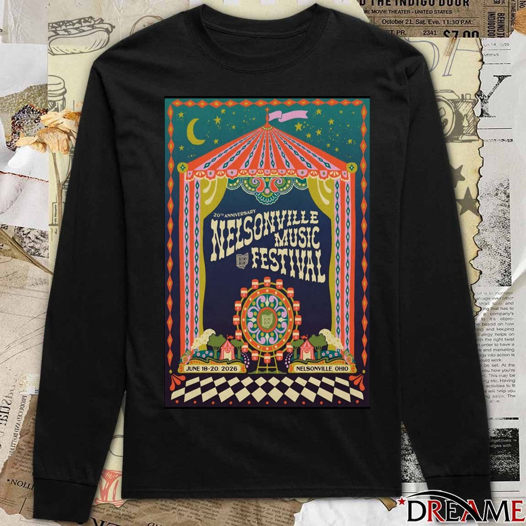 Poster Nelsonville Music Festival Nelsonville OH June 18-20 2026 t-shirt
