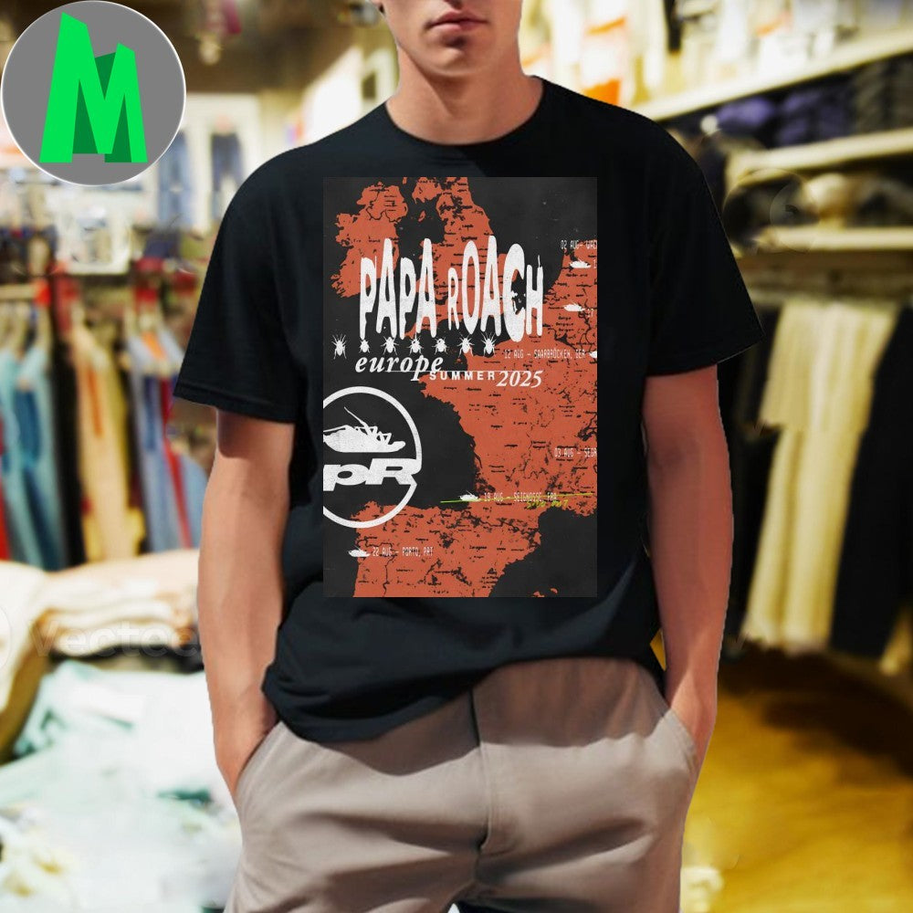 Poster New Fall Tour 2025 Papa Roach Shirt
