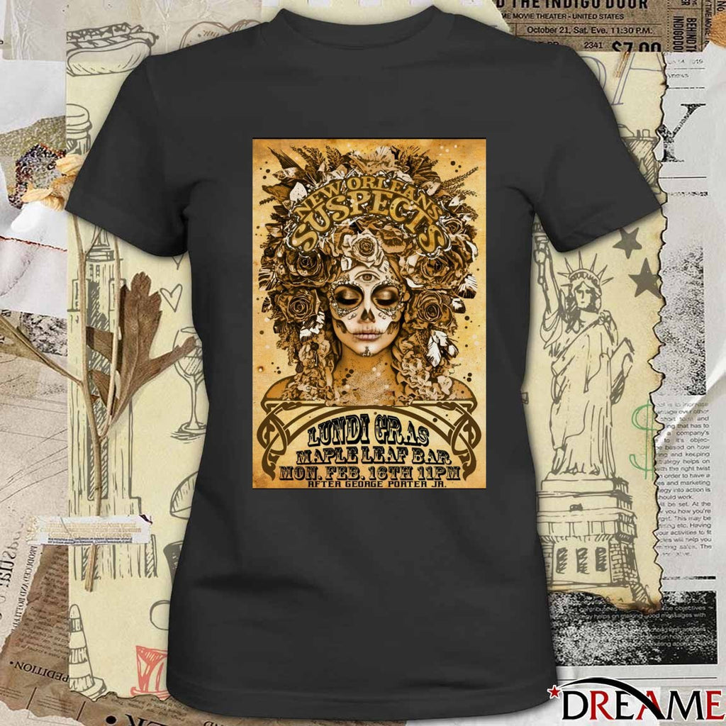 Poster New Orleans Suspects Maple Leaf Bar In New Orleans LA February 16 2026 t-shirt