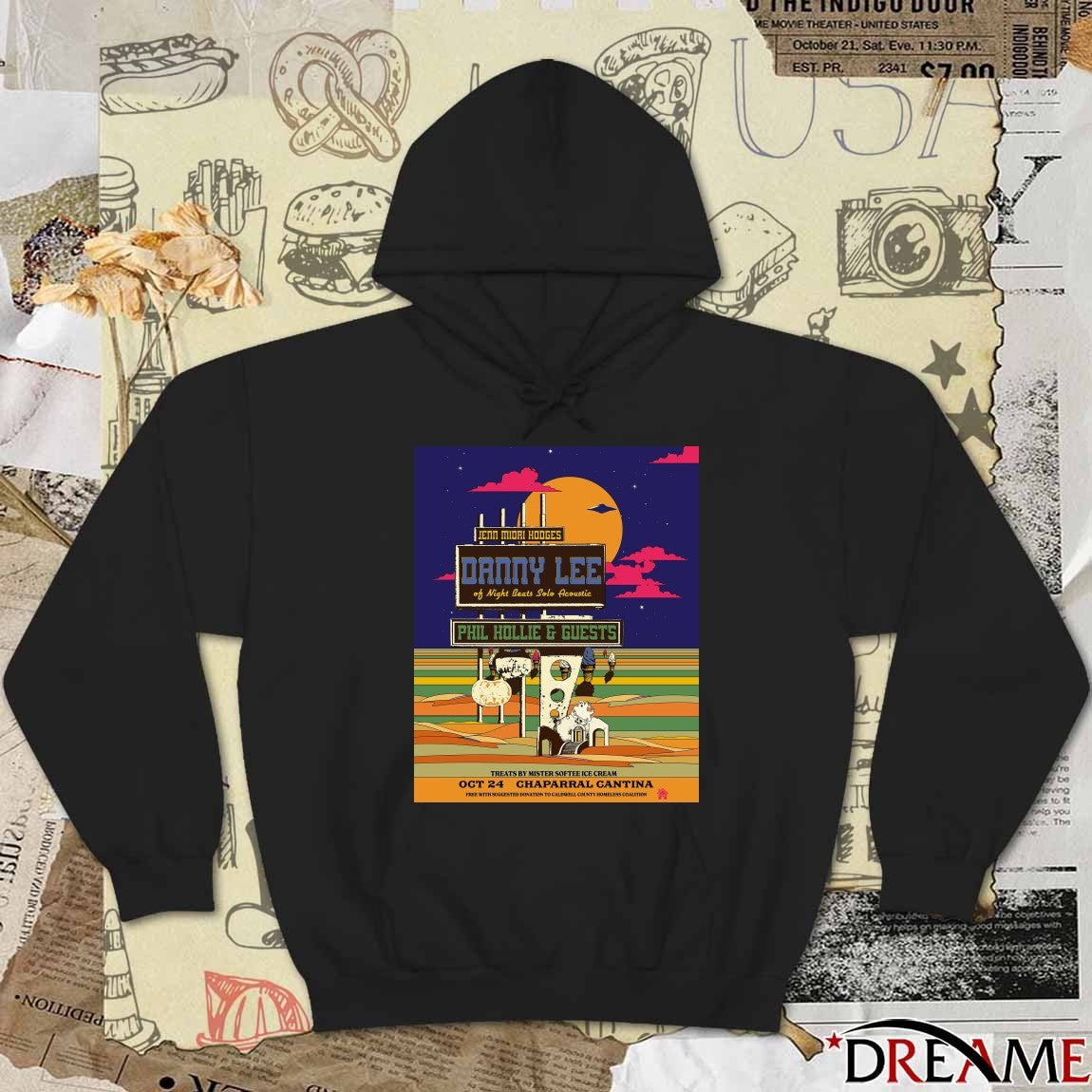 Poster Night Beats w Jenn Miori Hodges and Phil Hollie Chaparral Cantina October 24 2025 t-shirt