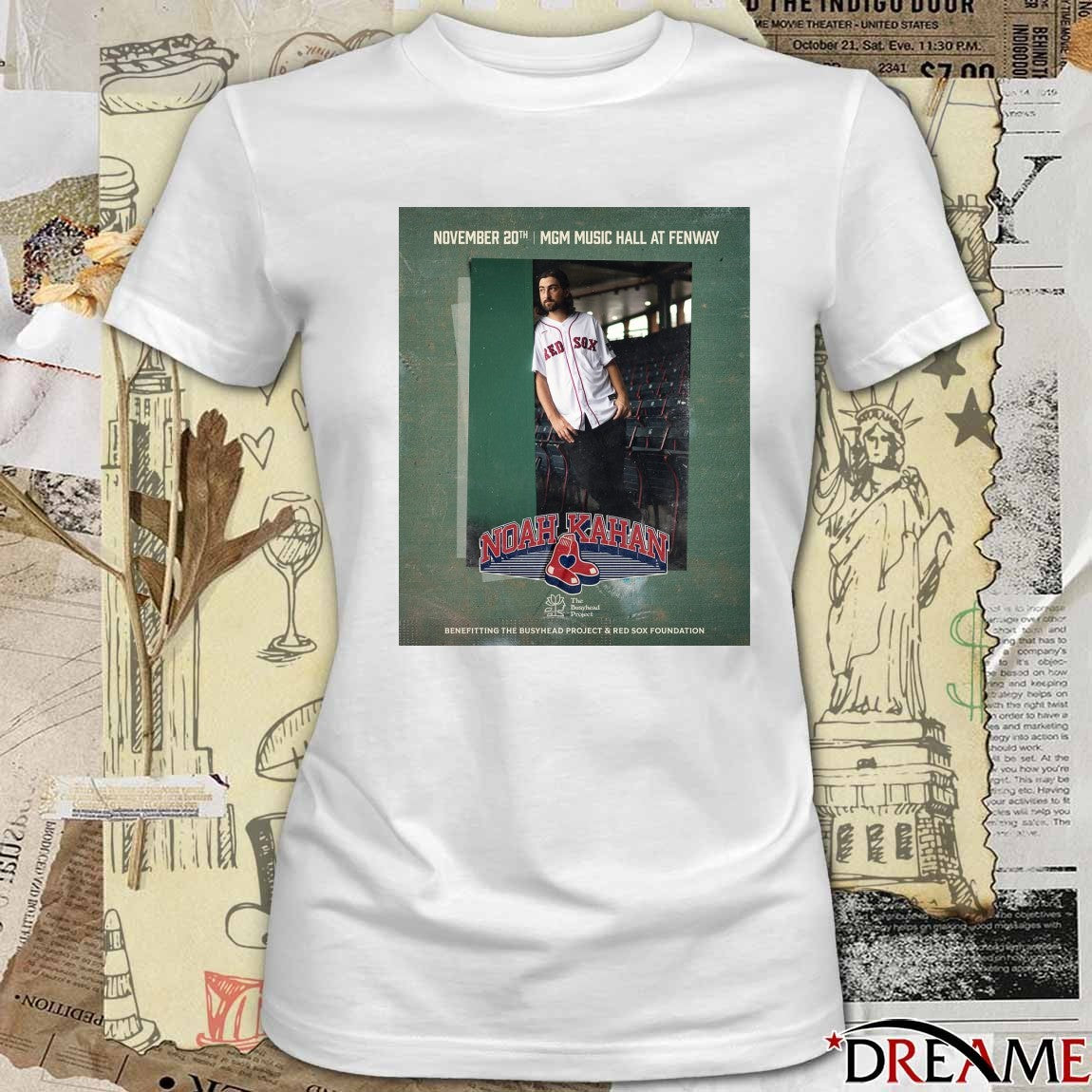 Poster Noah Kahan November 20th at the MGM Music Hall at Fenway t-shirt