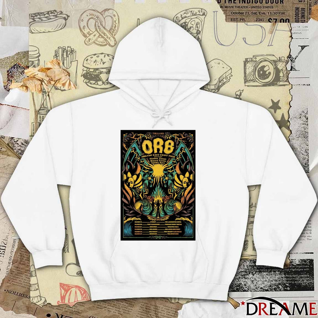 Poster O.R.B Band Organic East Coast March 19 – 27 2026 Shows t-shirt