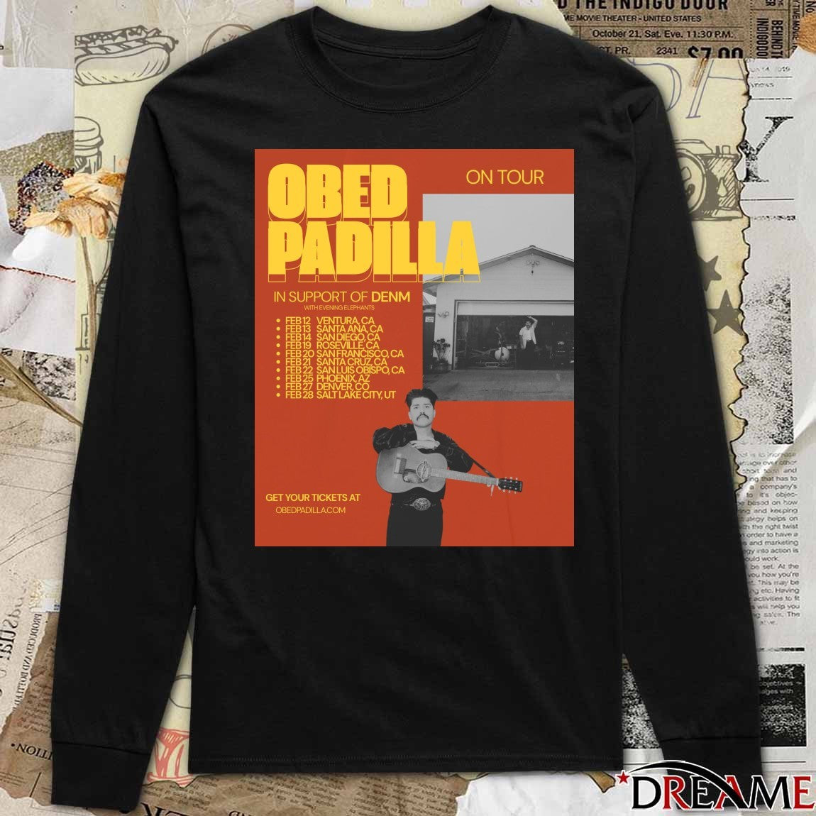 Poster Obed Padilla On Tour 2026 February 12 – 28 t-shirt