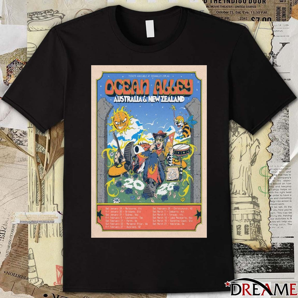Poster Ocean Alley Tour Australia And New Zealand January – March 2026 t-shirt